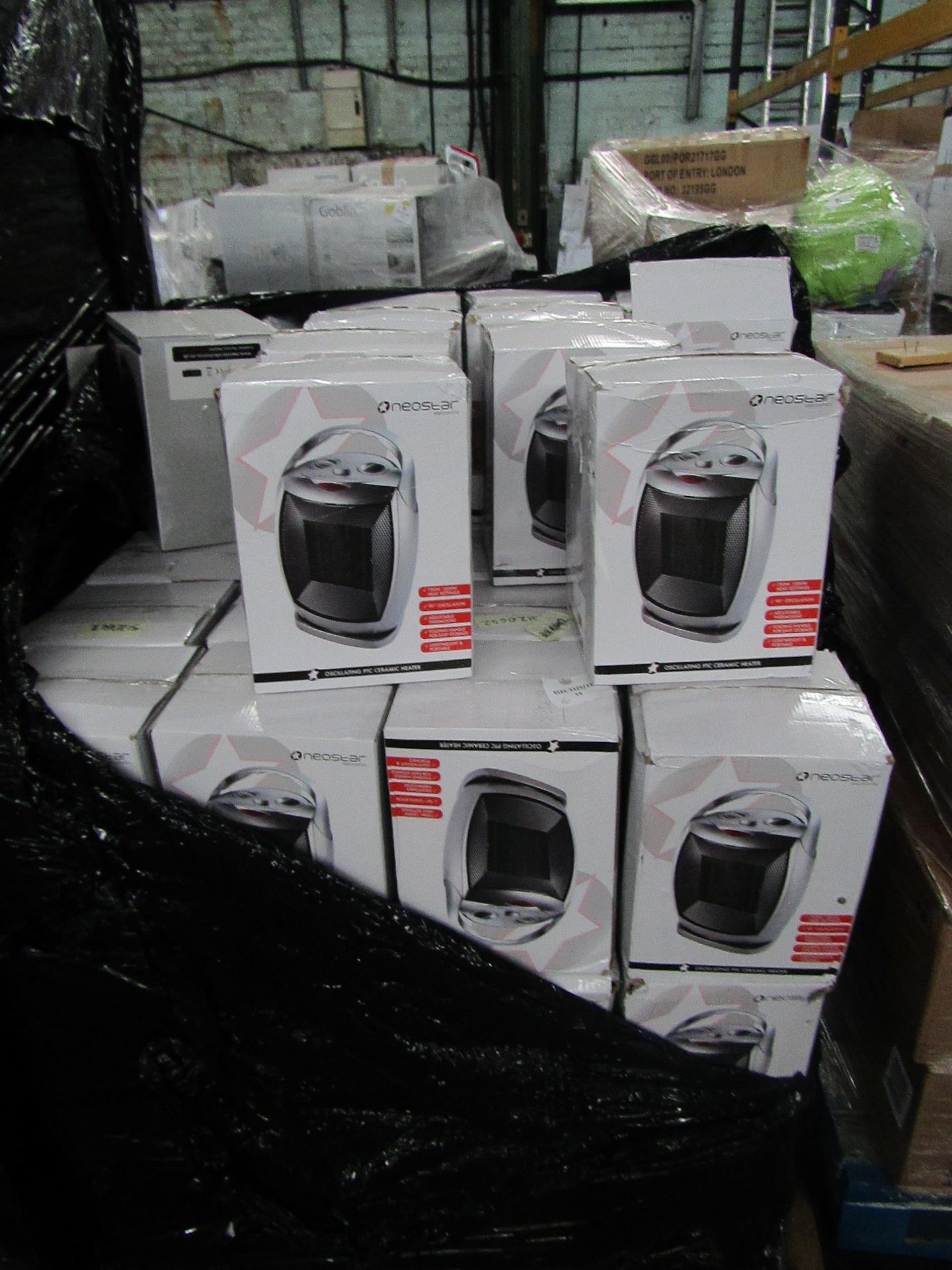 Mixed lot of PTC Heater customer returns to include 85 items of stock with a total RRP of