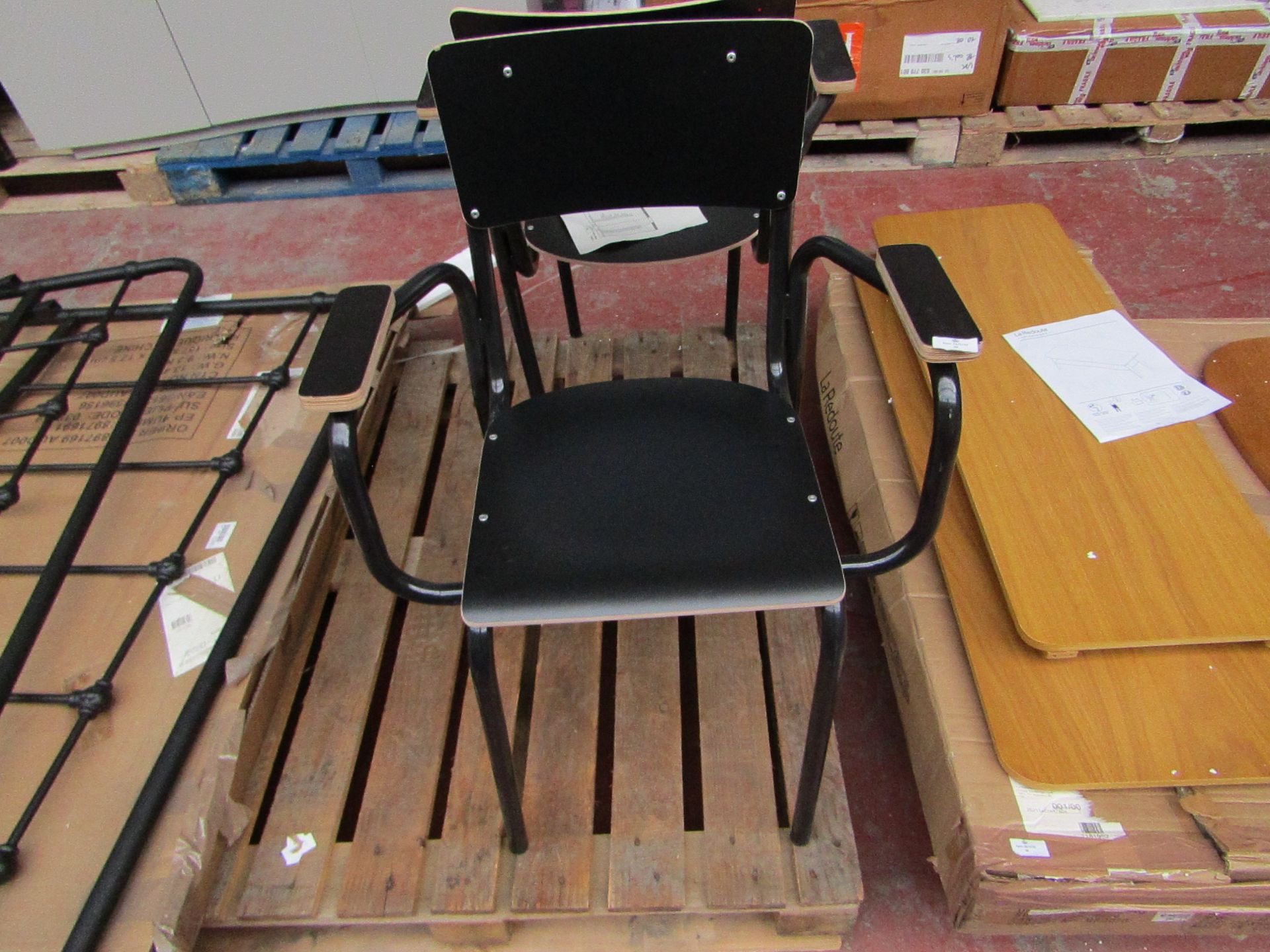 1 x La Redoute Hiba Set of 2 Stackable School Chairs Black RRP £199.00 SKU LAR-DIR-3695255 TOTAL RRP