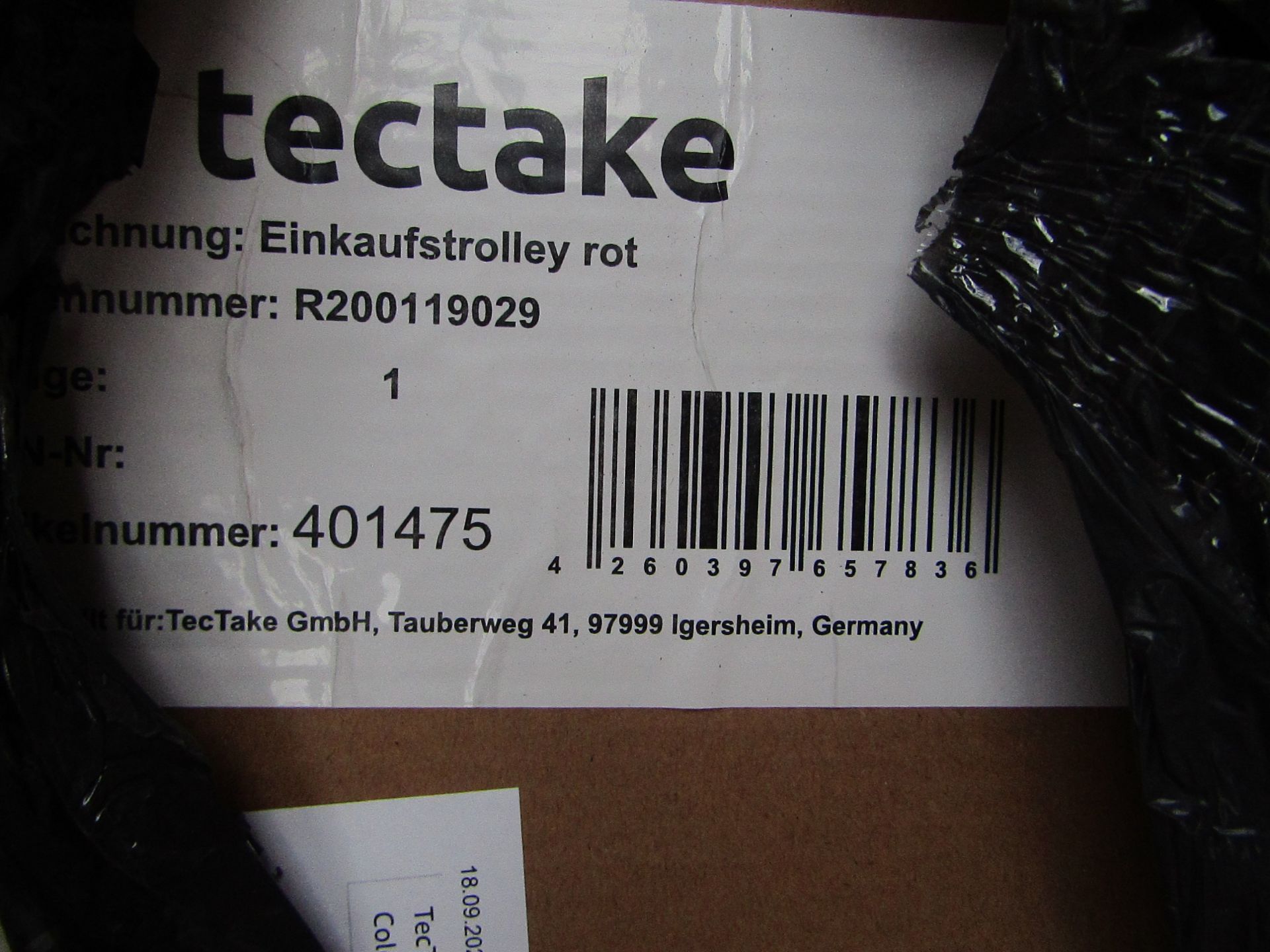 Tectake - Shopping trolley folding black - Boxed. RRP œ31.99