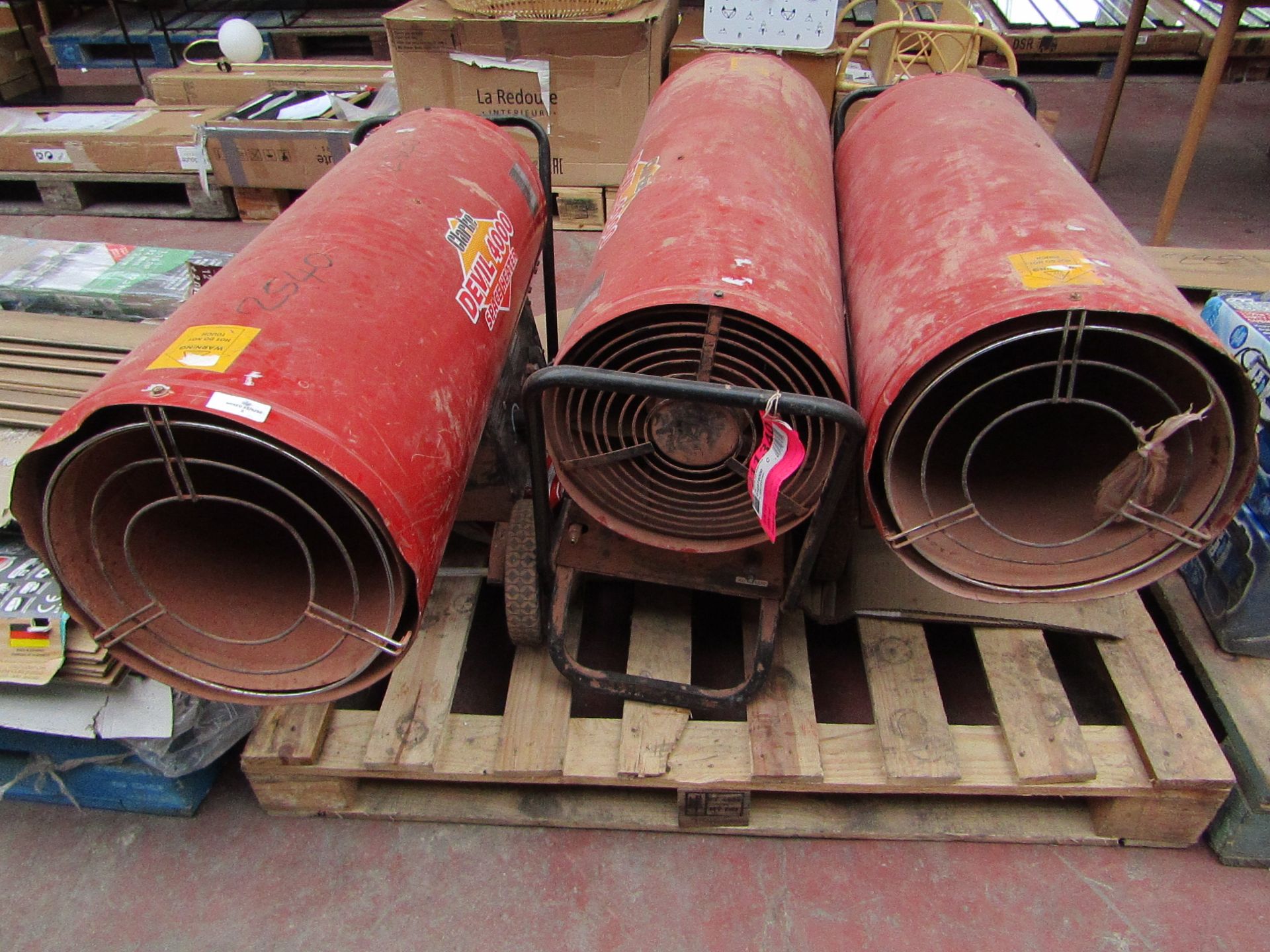 1x CL HEAT DEVIL 4000 2538, 1x CL HEAT DEVIL 4000 2540, 1x CL HEAT DEVIL 2539, This lot is a Machine