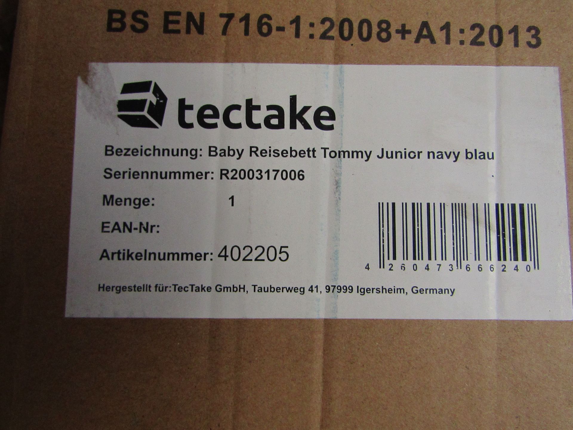 Tectake - Playpen Tommy Junior Blue - Boxed. RRP œ56.99