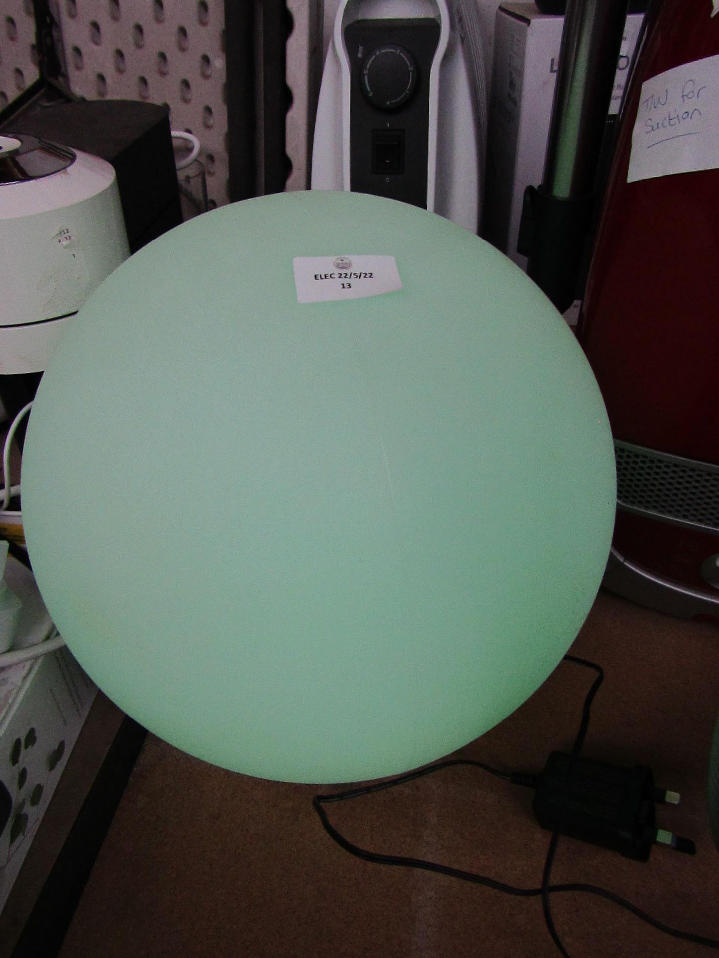 GloGlobe - 30cm LED Wireless Rechargeable Floatable Light - tested working, No Packaging. RRP œ39.