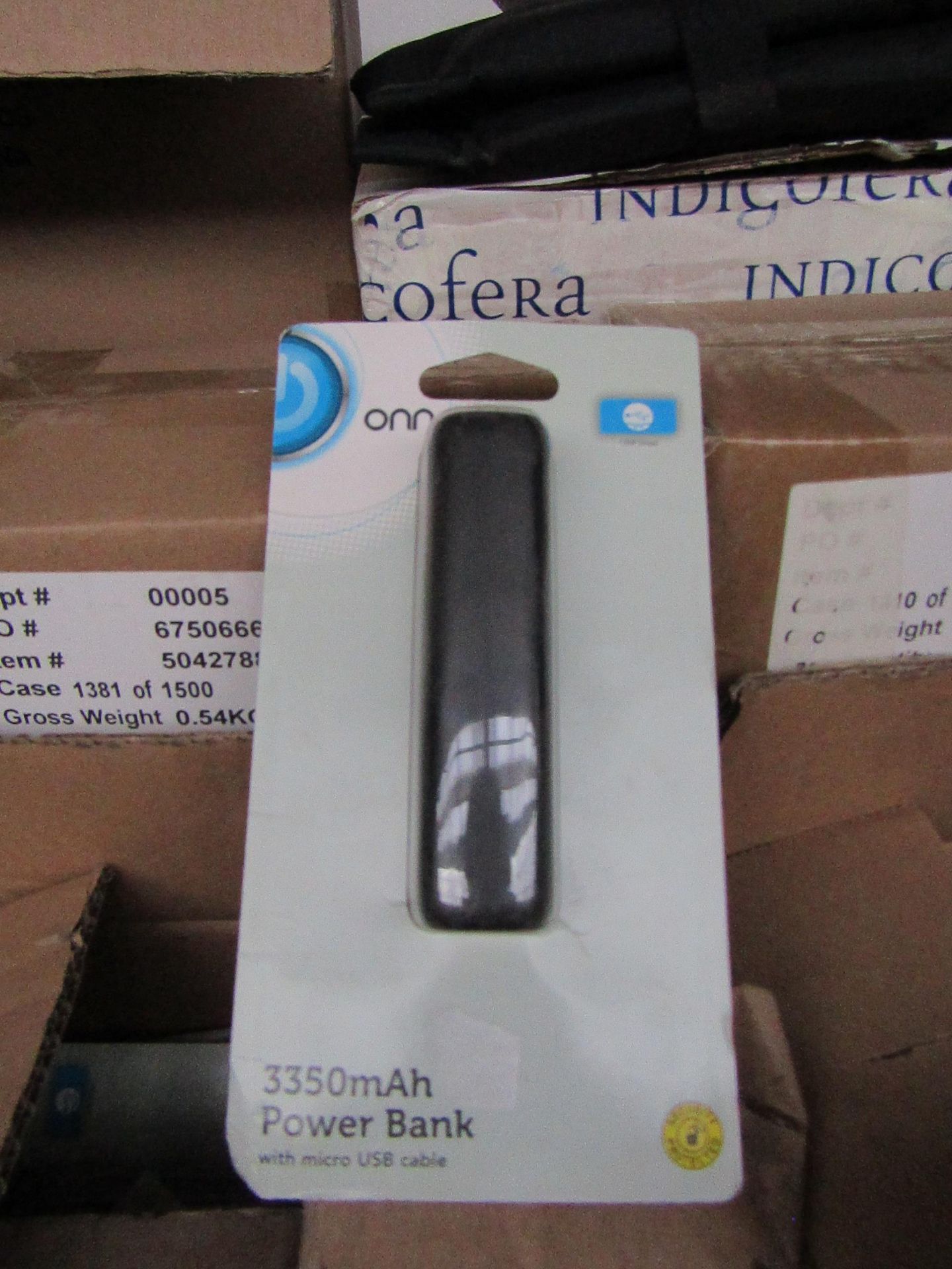 Box of 4x Onn 3350mAh power banks fro charging Phones, tabnlets etc, ideal for Holidays