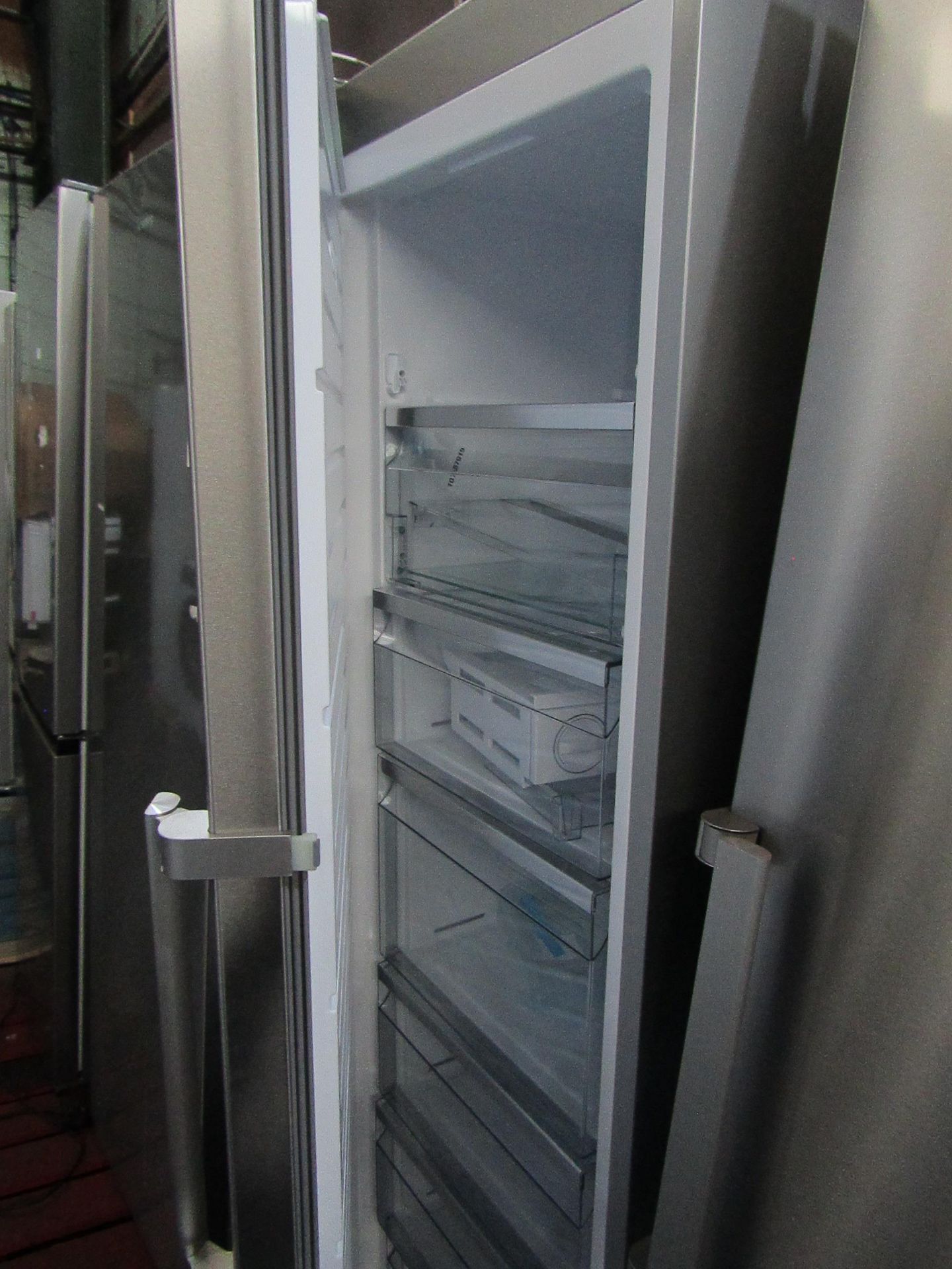 Sharp - Tall Stainless Steel Freestanding Freezer - Tested Working. - Image 2 of 2