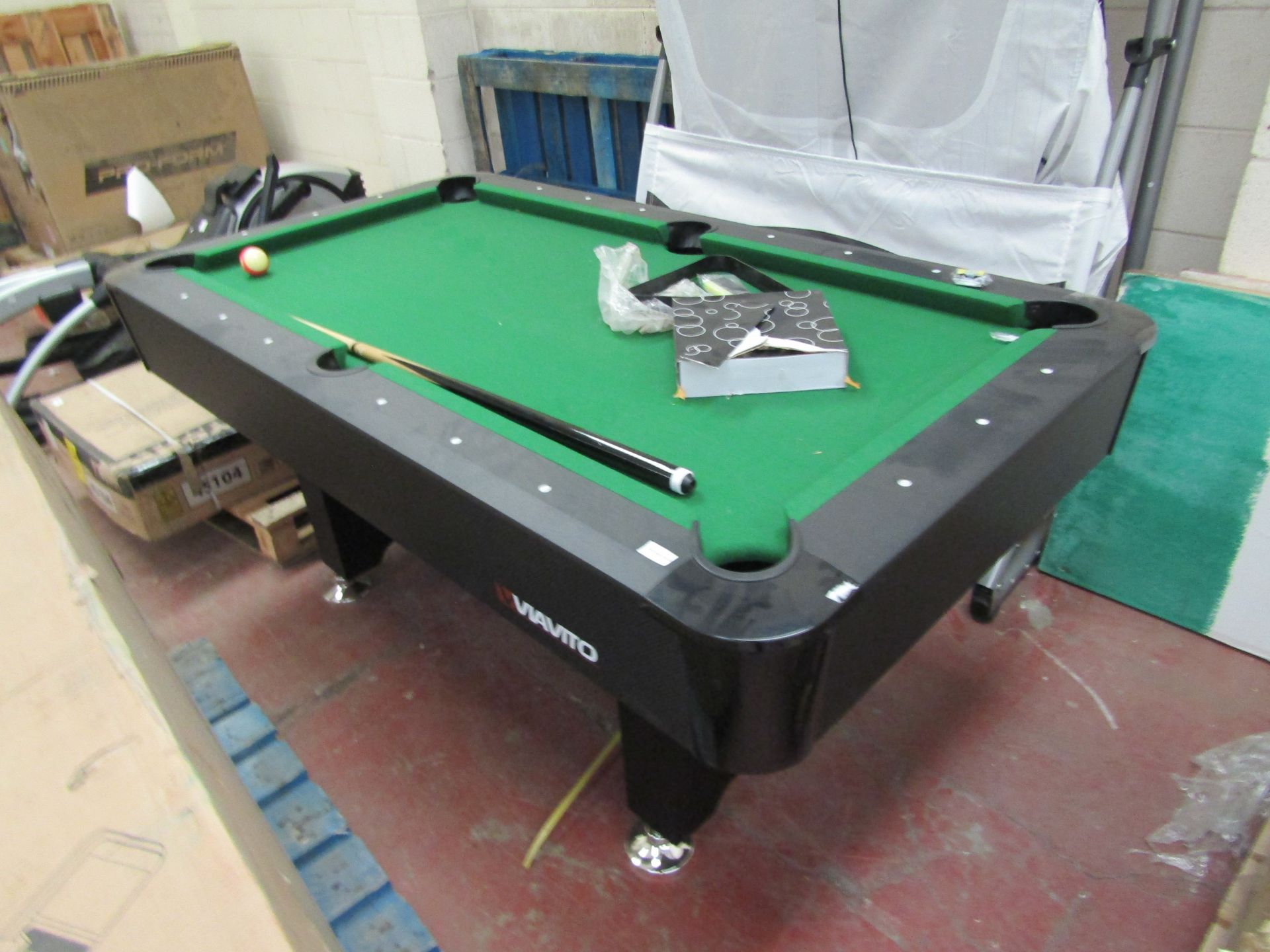 1 x Sweatband Viavito PT500 7ft Pool Table WOOD WITH BLACK CLOTH SURFACE RRP £549.00 SKU SWE-APG-