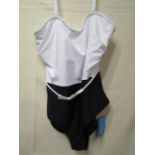 Unbranded Black/White Swimming Costume Size Approx 12/14