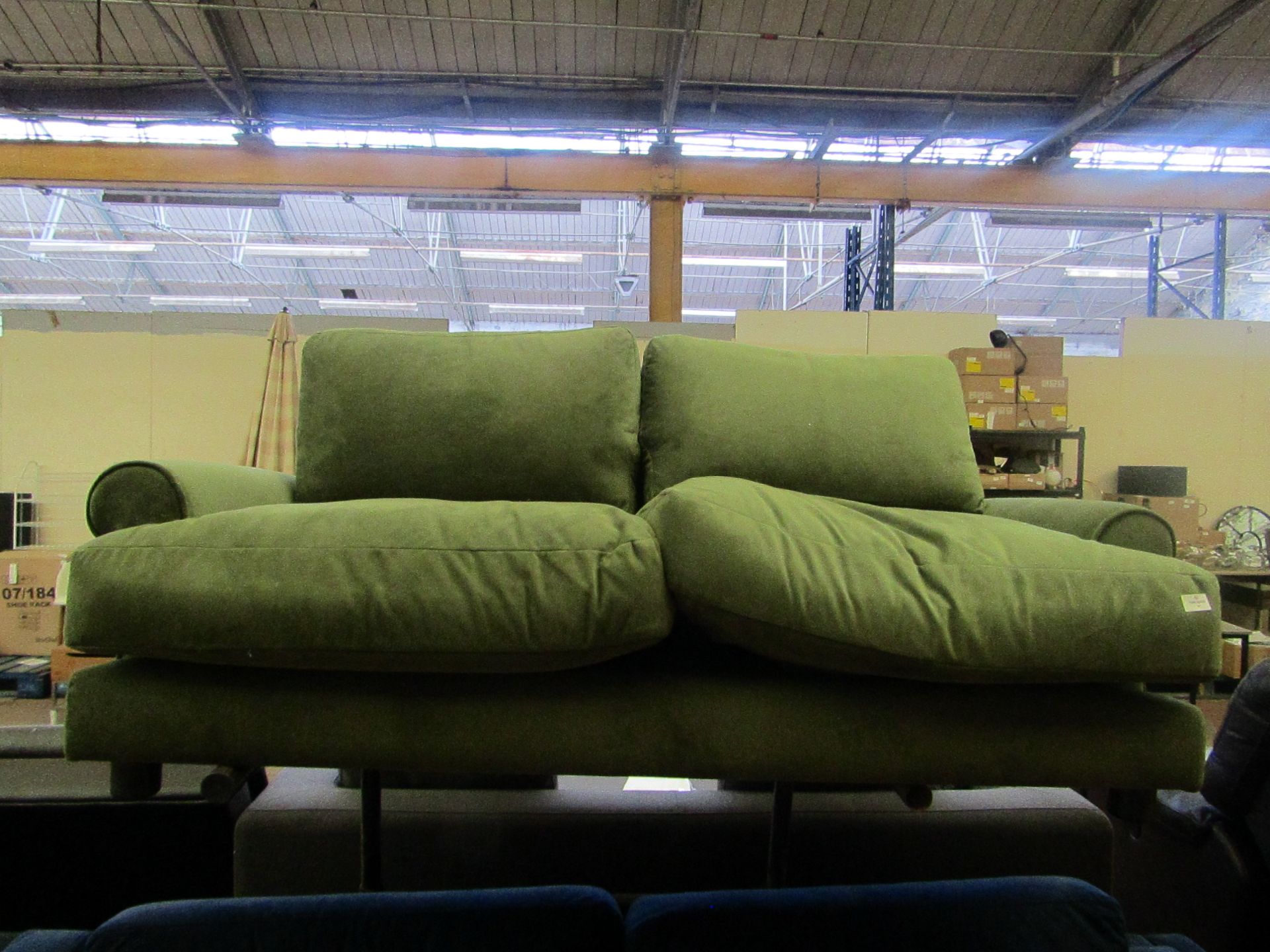 1x swoon green sofa. Items in this listing are sold as spares or repair they have not been inspected