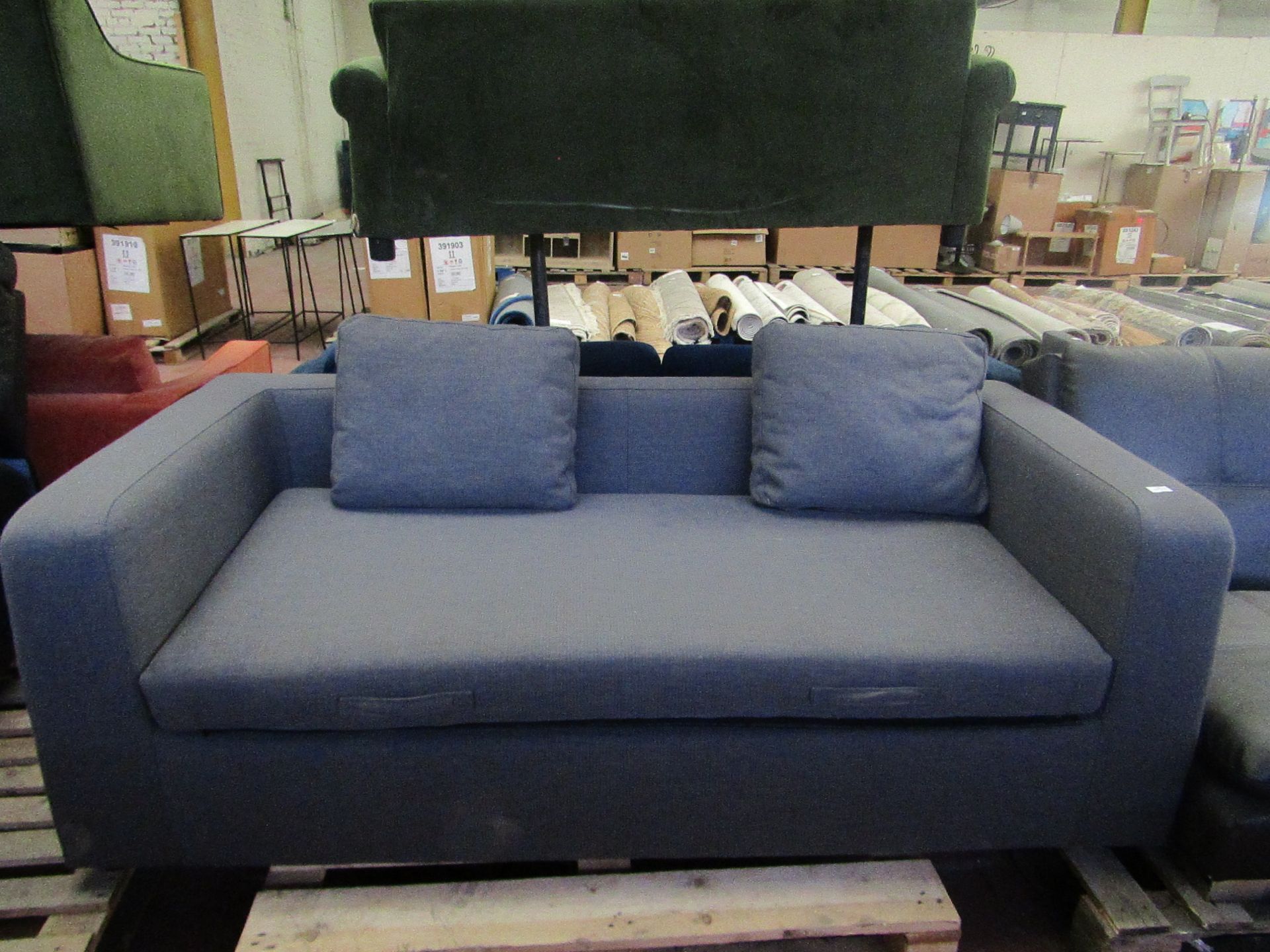 1 x Made.com Grey Sofa Bed - RRP £? SKU MAD-AP-NOID-BER TOTAL RRP £0 This lot is a completely