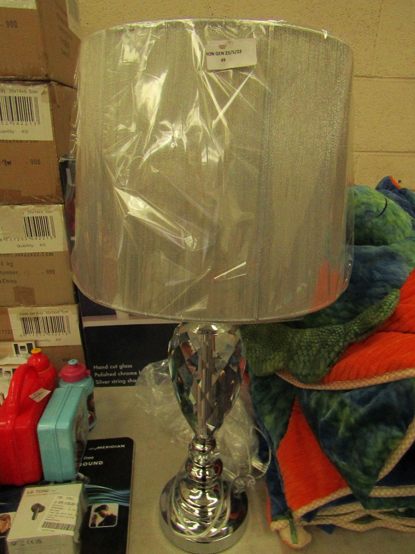 Anya - Crystal Table Lamp with Fabric Shade - Unchecked & Boxed. RRP £42.99 @Costco.