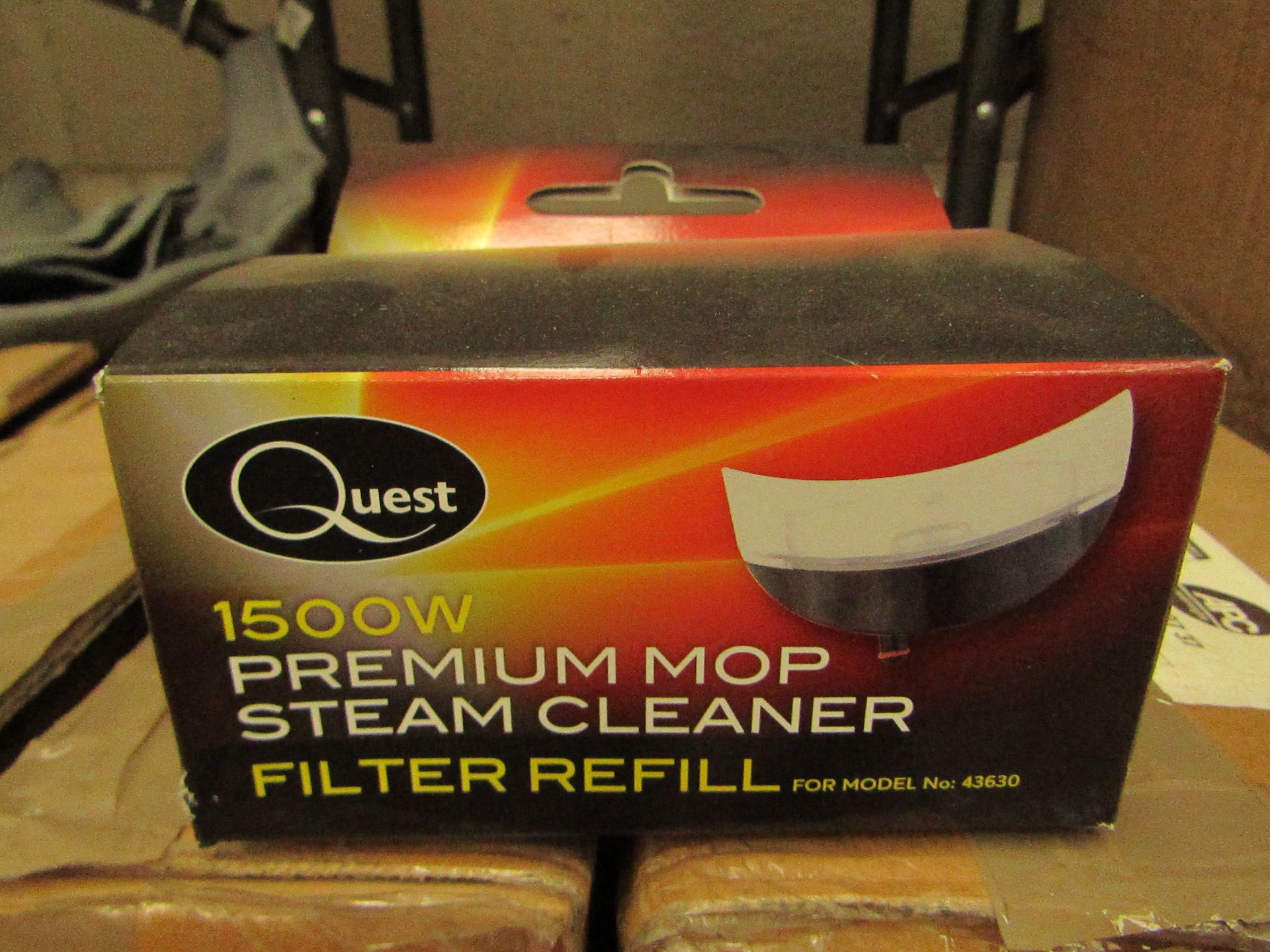 2x Boxes Containing 50x Quest - Premium Mop Steam Cleaner 1500w - Filter Refill - Unused & Boxed.