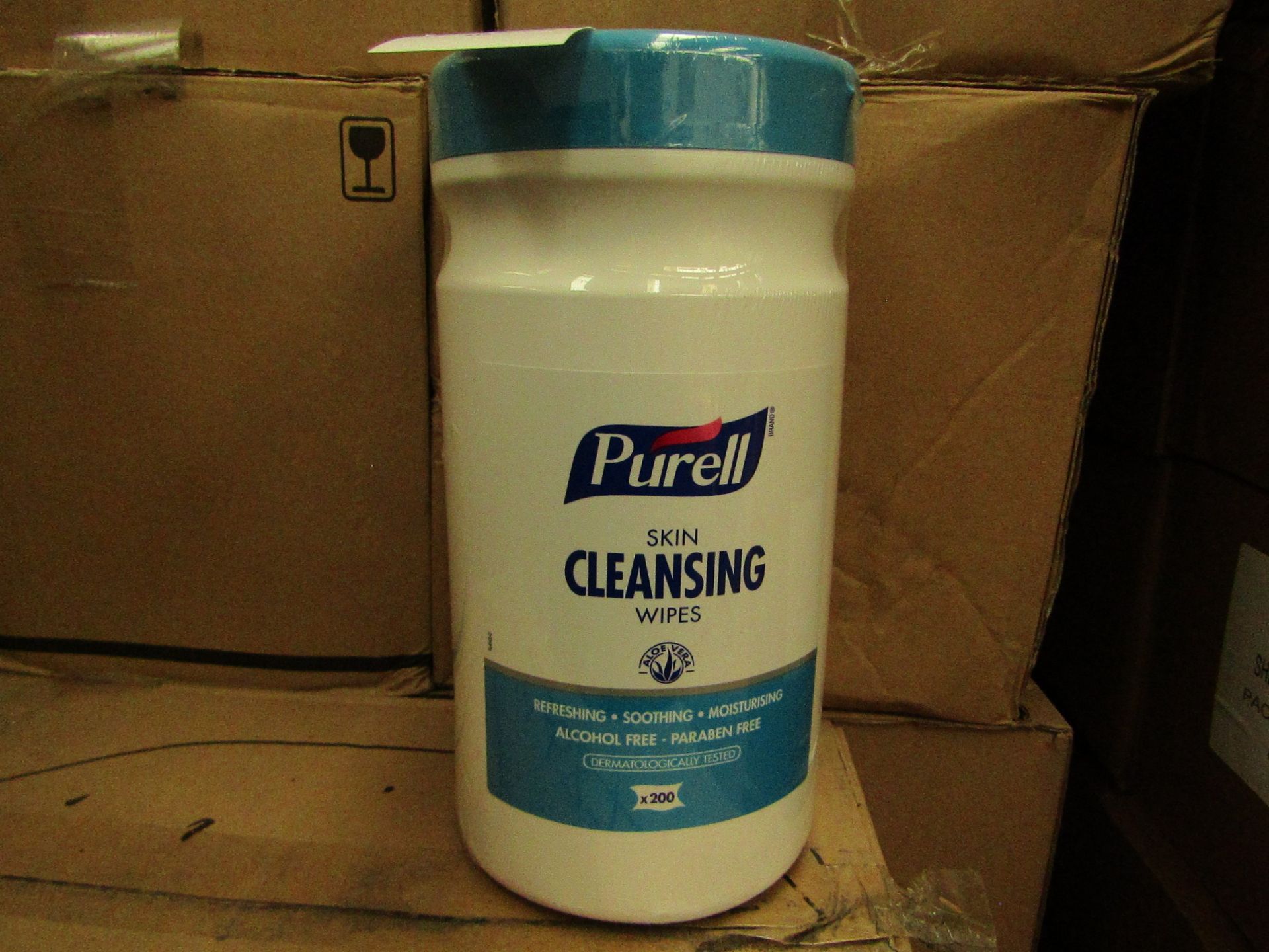 6x Purell - Skin Cleansing Wipes ( 200 Wipes ) - New & Packaged.