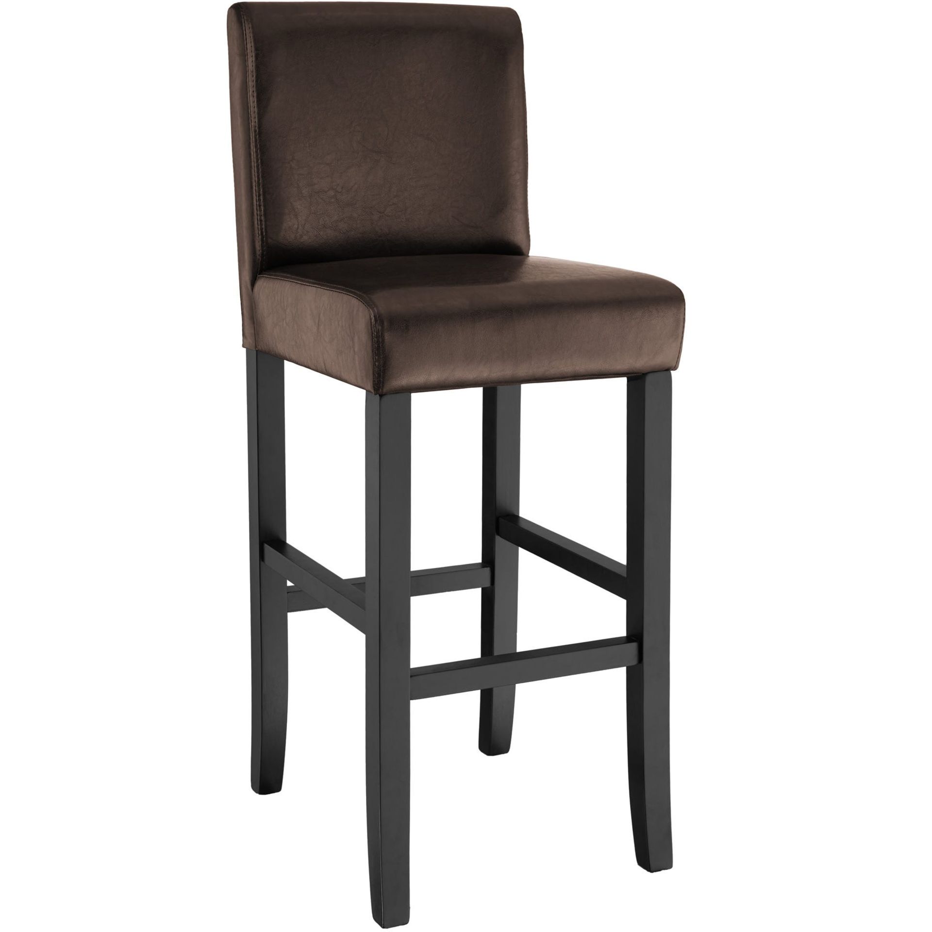Tectake - Breakfast Bar Stool Made Of Artificial Leather Antique Brown - Boxed. RRP £85.99 - Image 2 of 2