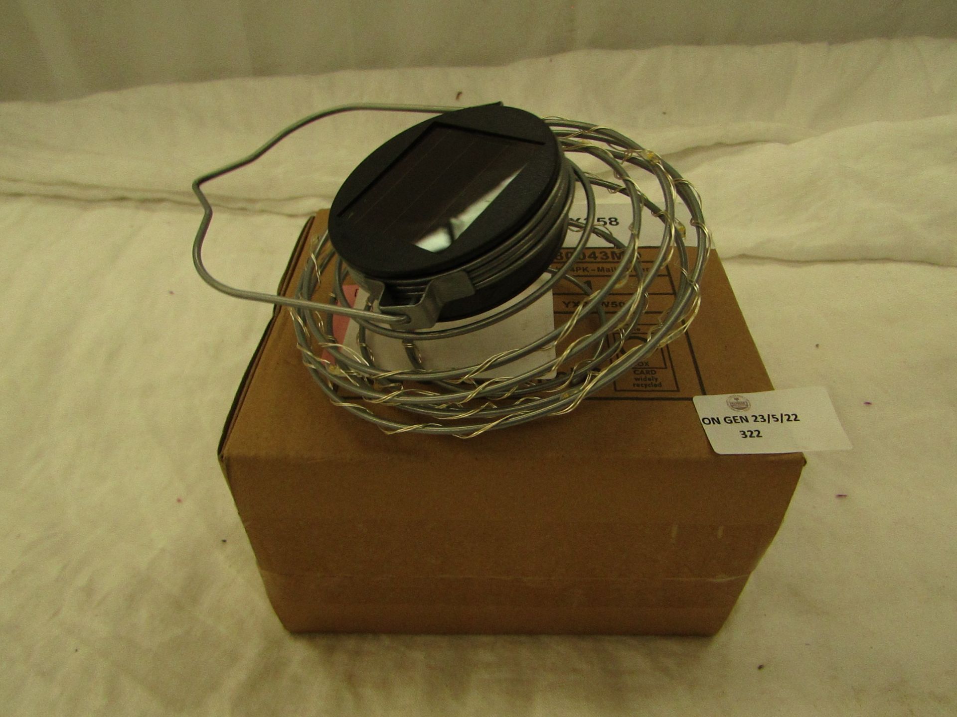 Smart Solar - Solar Powered 4-Piece Small Metal Hanging Lanterns - Untested & Boxed.