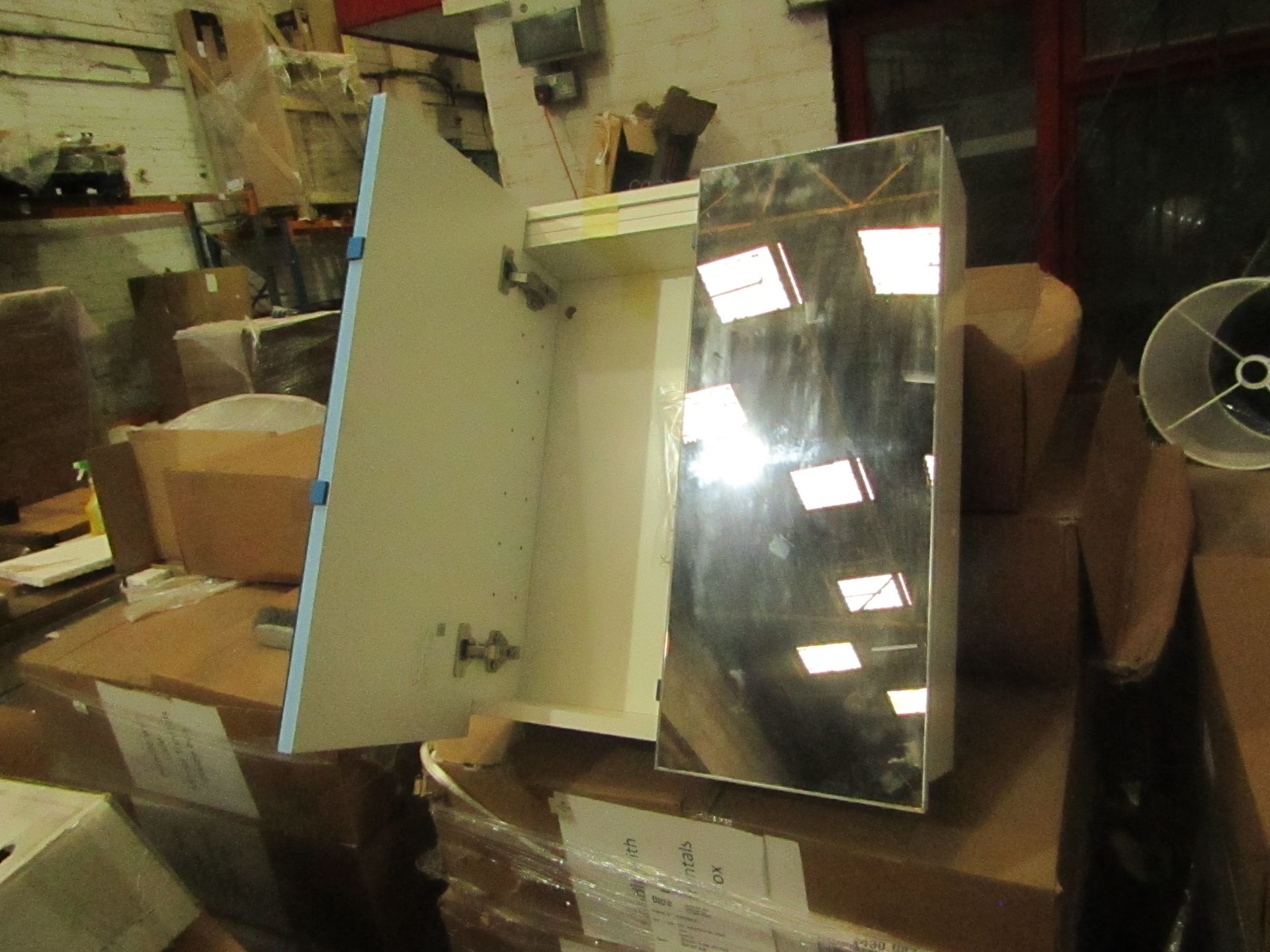 Designer 2-Door Mirrored Cabinet 550mm, all new and boxed.