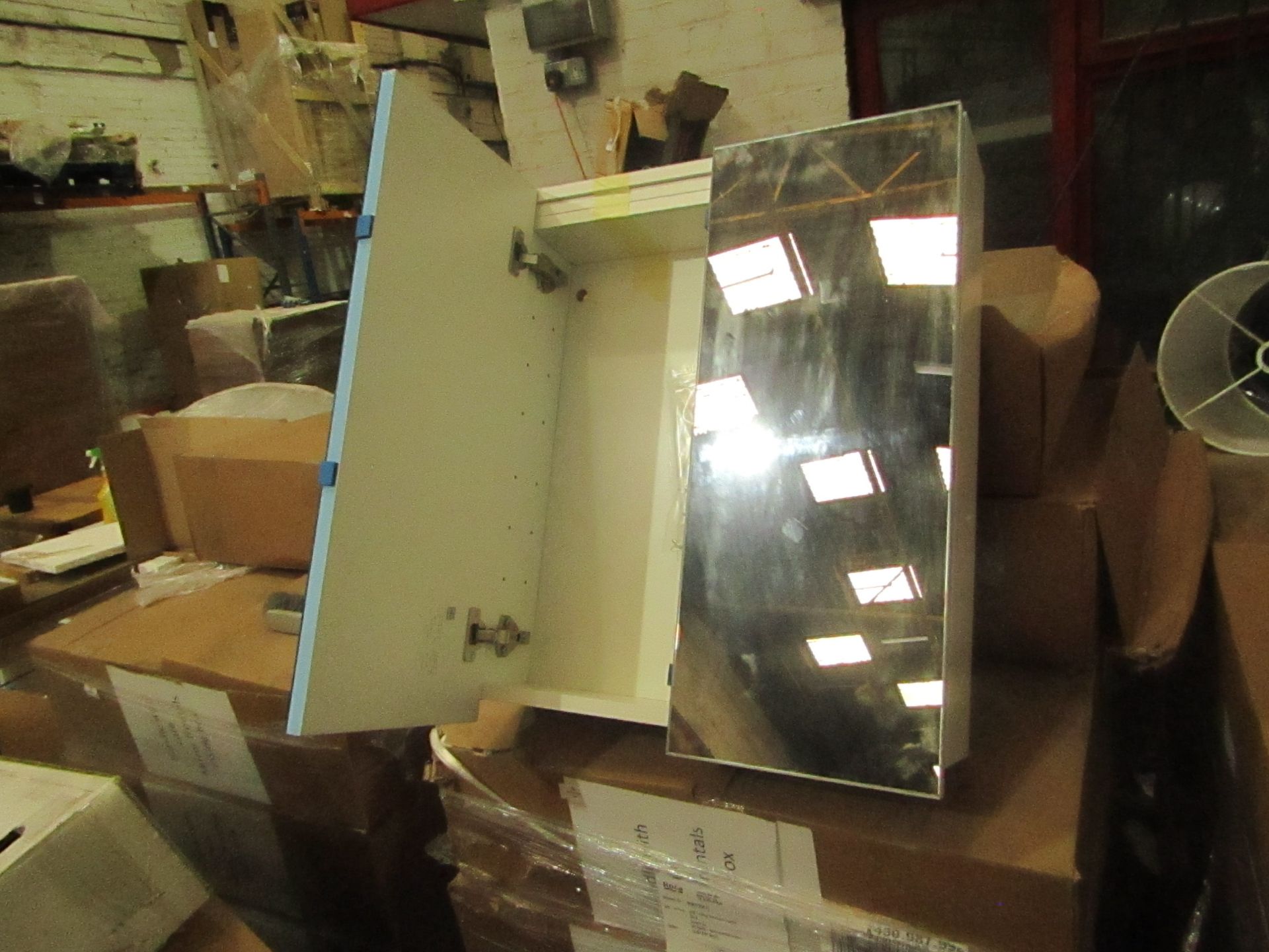 Designer 2-Door Mirrored Cabinet 550mm, all new and boxed.
