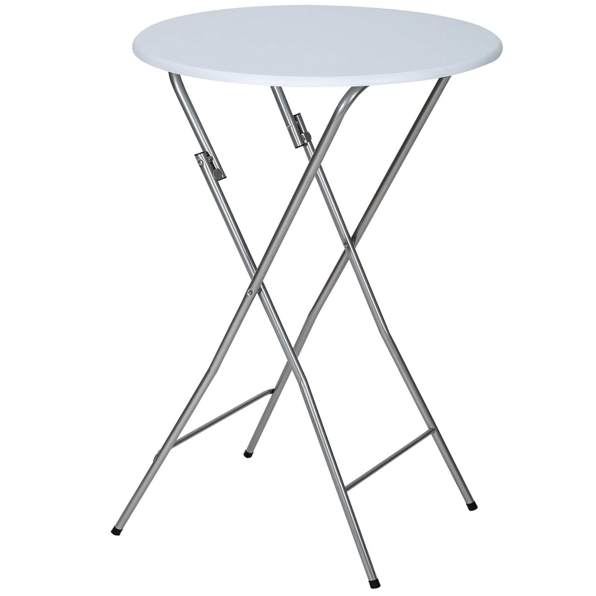 Tectake - Bar Table Made Of Steel Foldable White - Boxed. RRP £97.99 - Image 2 of 2