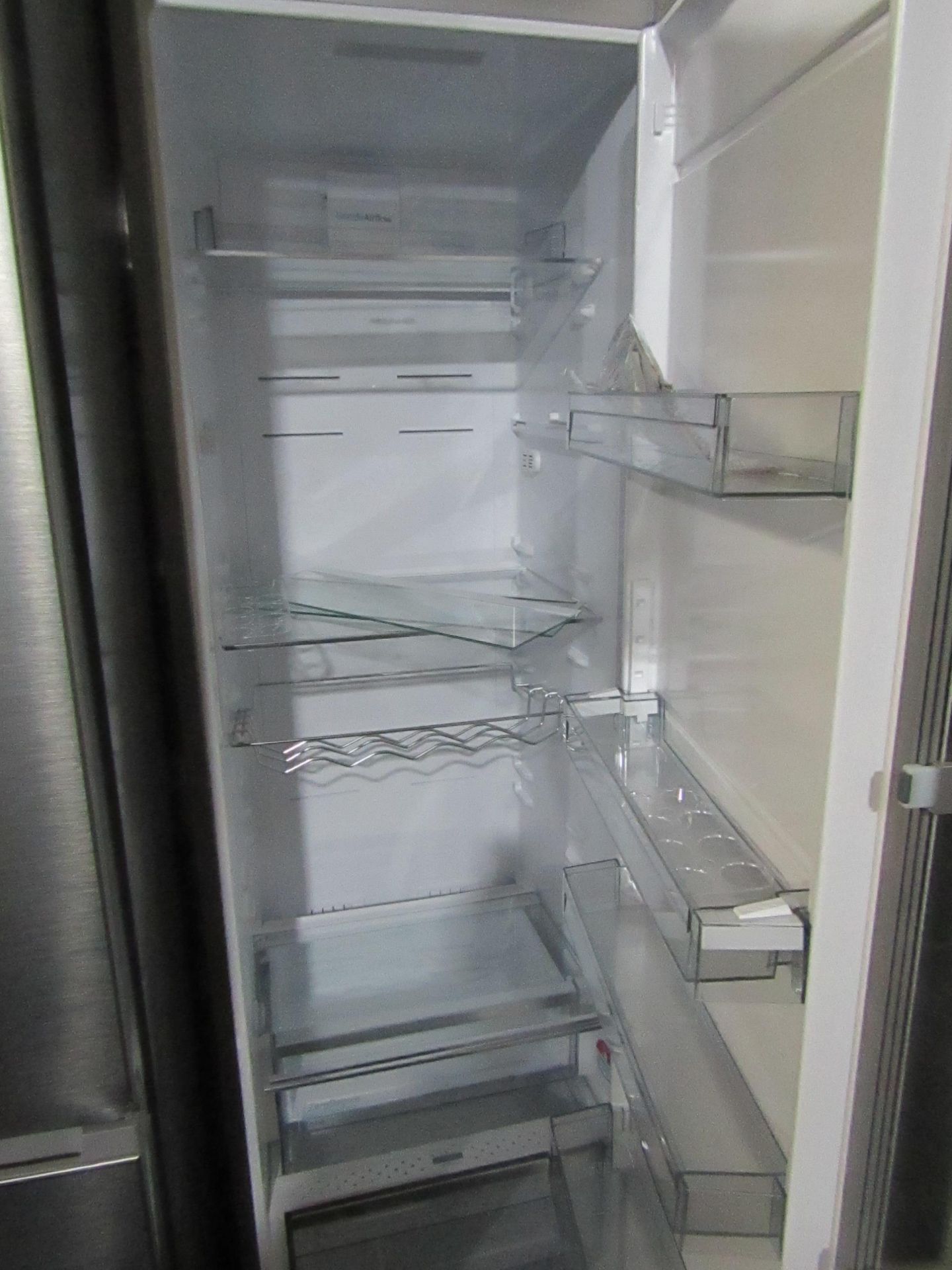 Sharp tall freestanding fridge, Clean Inside Marks Present On Bottom. - Powers On & Gets Cold. - Image 2 of 2