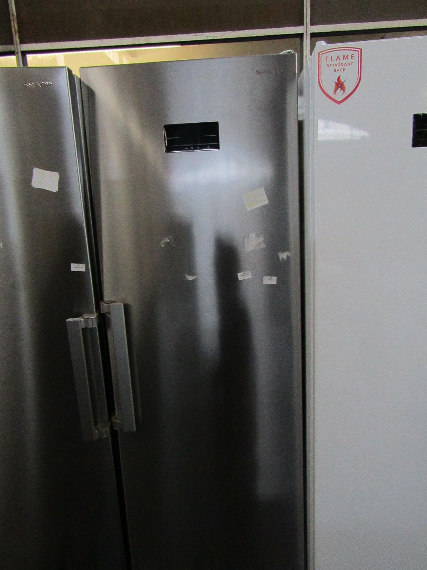 Sharp - Tall Stainless Steel Freestanding Fridge - Unable To Test Due to room temperature being