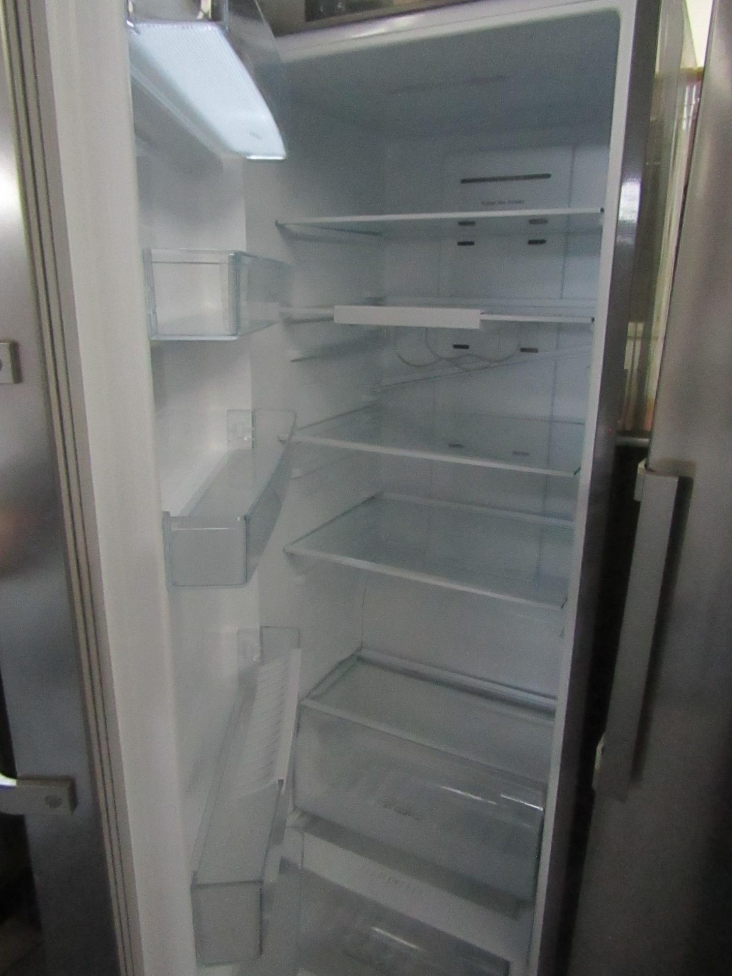 Hisense - Stainless Steel Freestanding Fridge - Dent On Bottom & Door Handle Scratched - Tested - Image 2 of 2