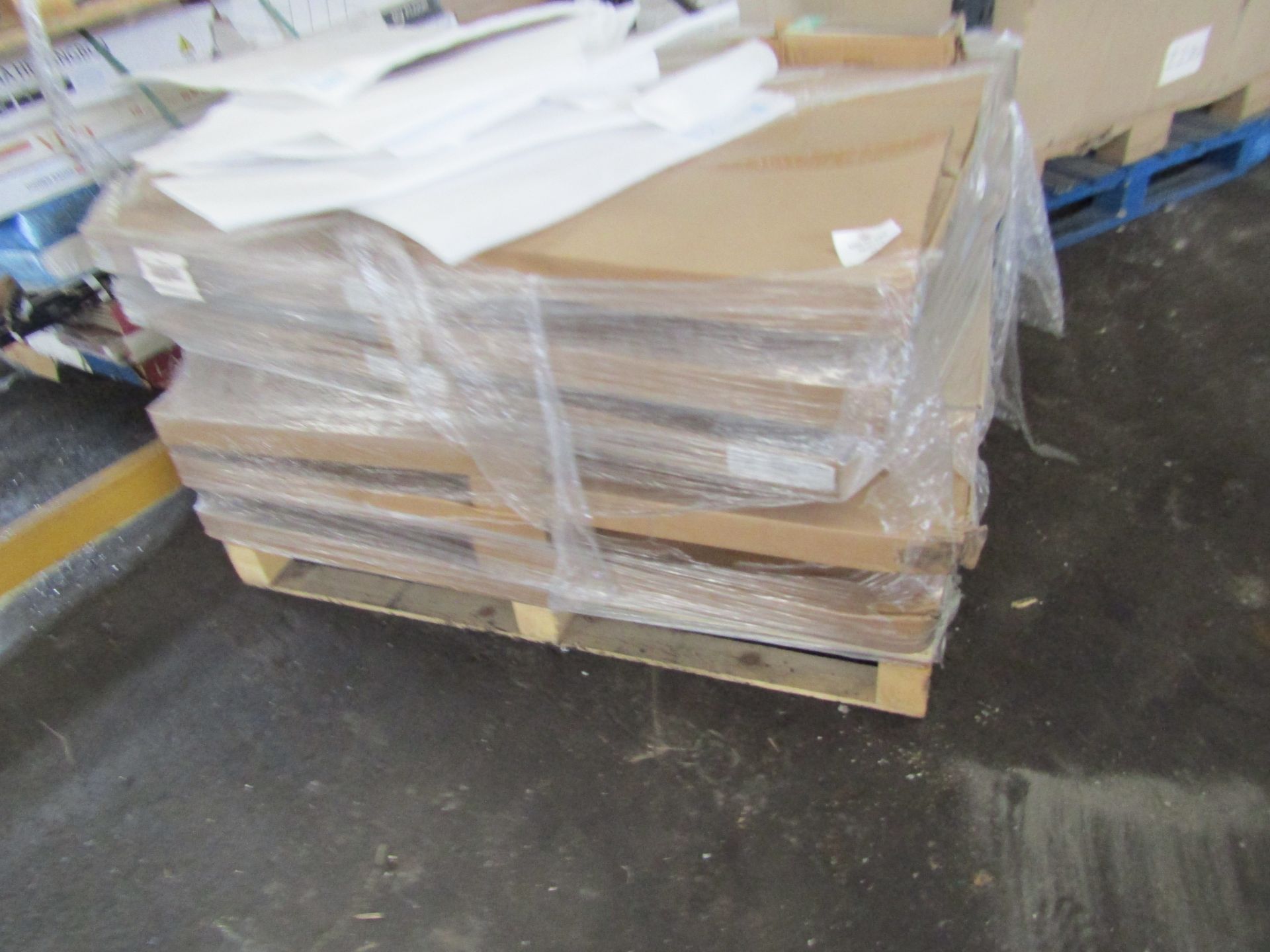 PALLET OF VARIOUS VINLY CLICK PLANKS. ALL UNUSED