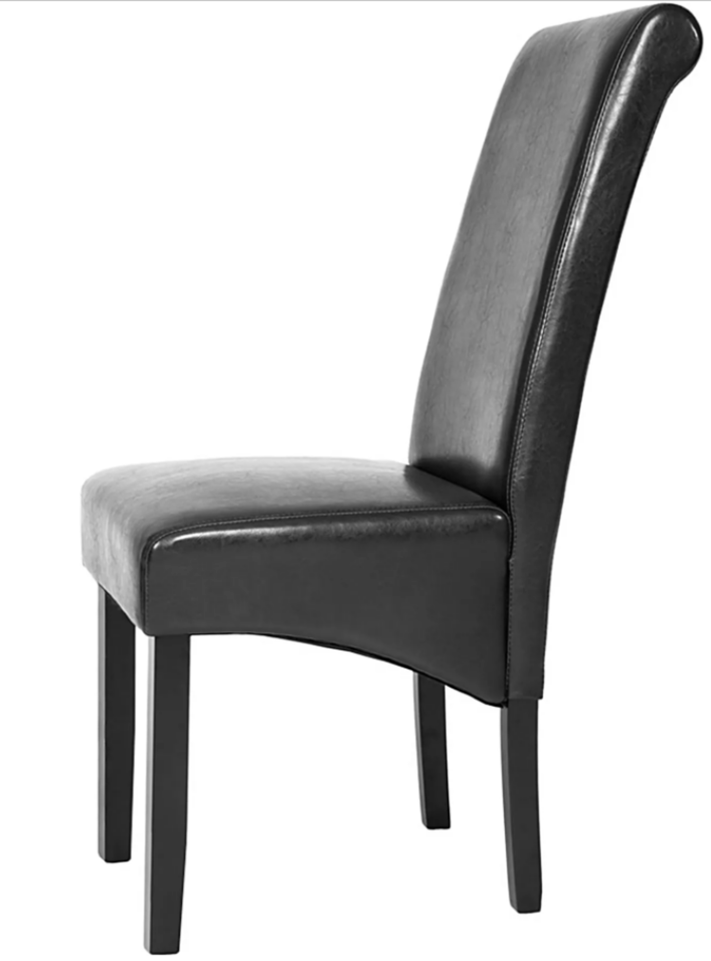 2x Tectake Dining Chairs With Ergonomic Seat Shape Black RRP œ58.99