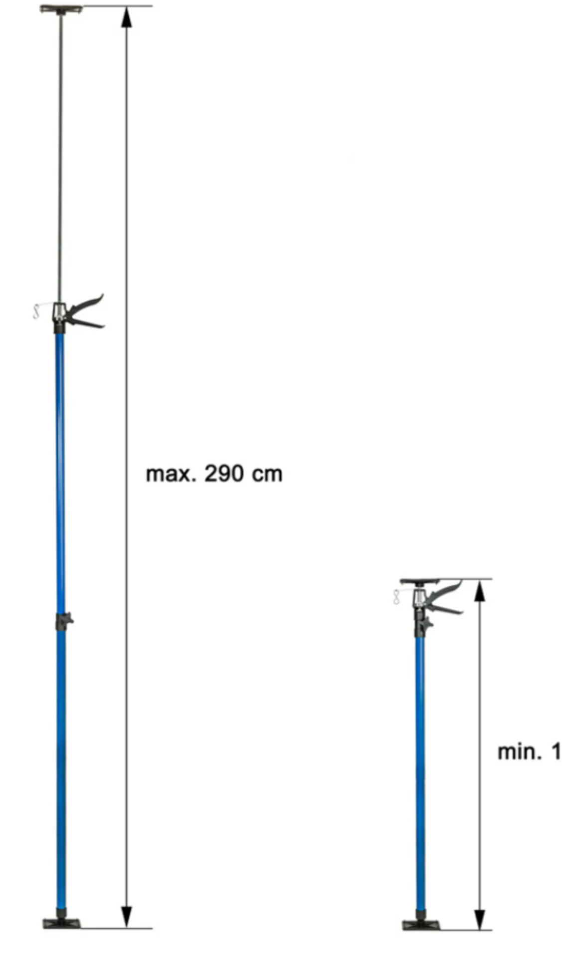 Tectake 2 Plasterboard Props 115 Up To Max. 290Cm Blue RRP œ46.99 - Image 2 of 3