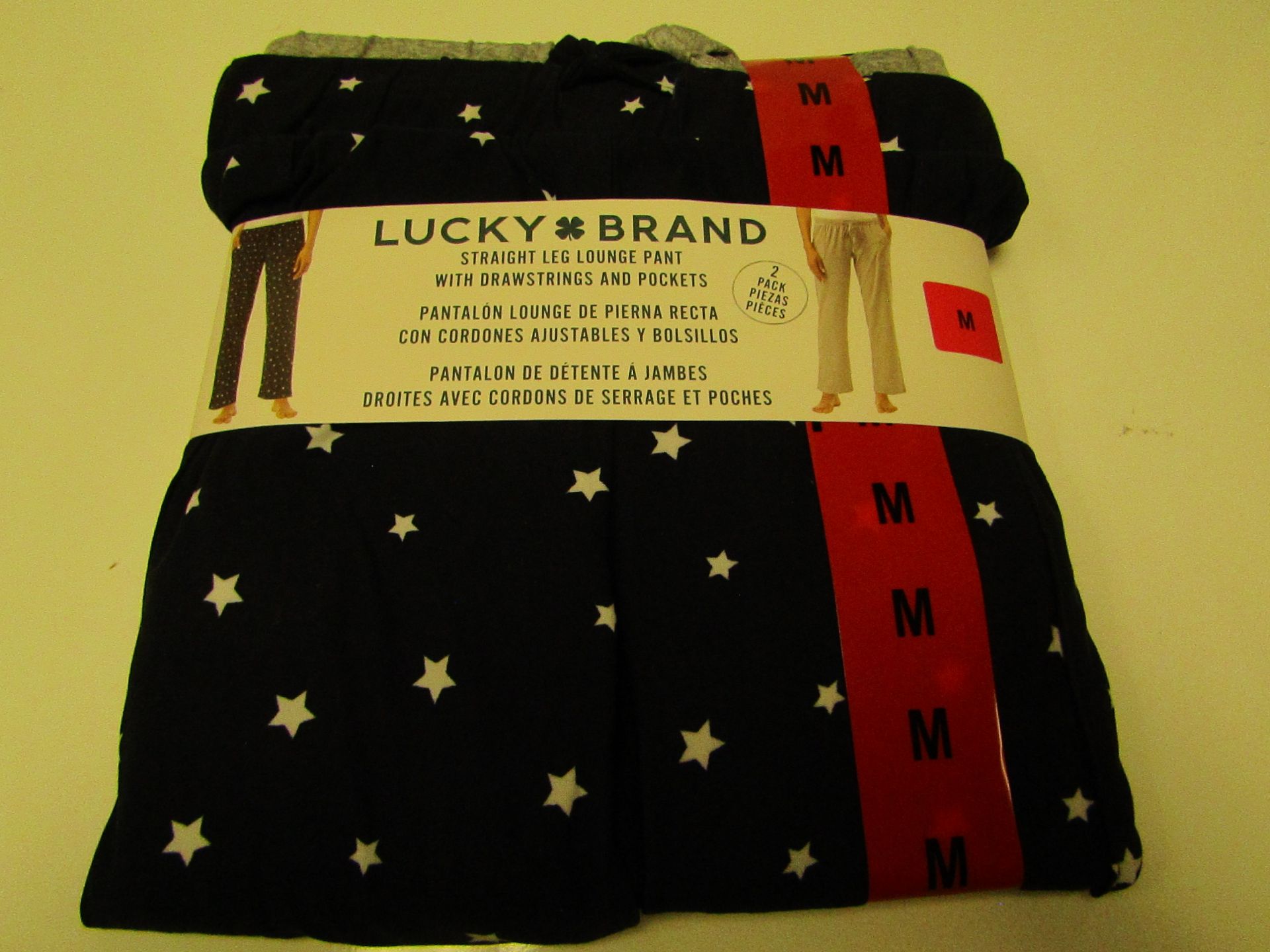 Lucky Brand Straight Leg Lounge Set With Pockets Size M New & Packaged