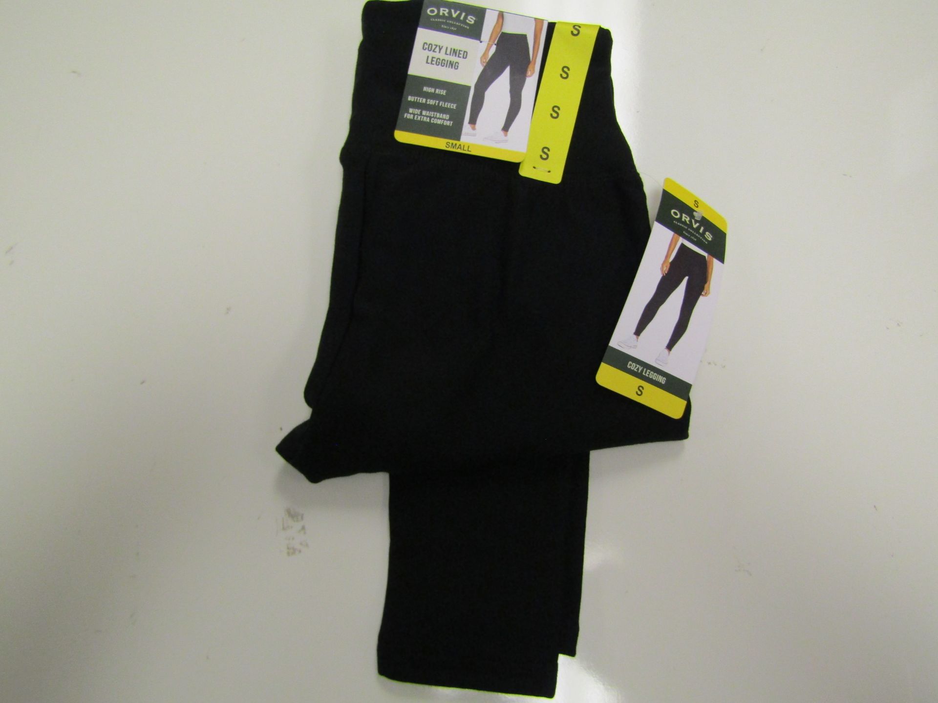 1 X Pair of Orvis Cozy Lined Leggings Black Size S New With Tags