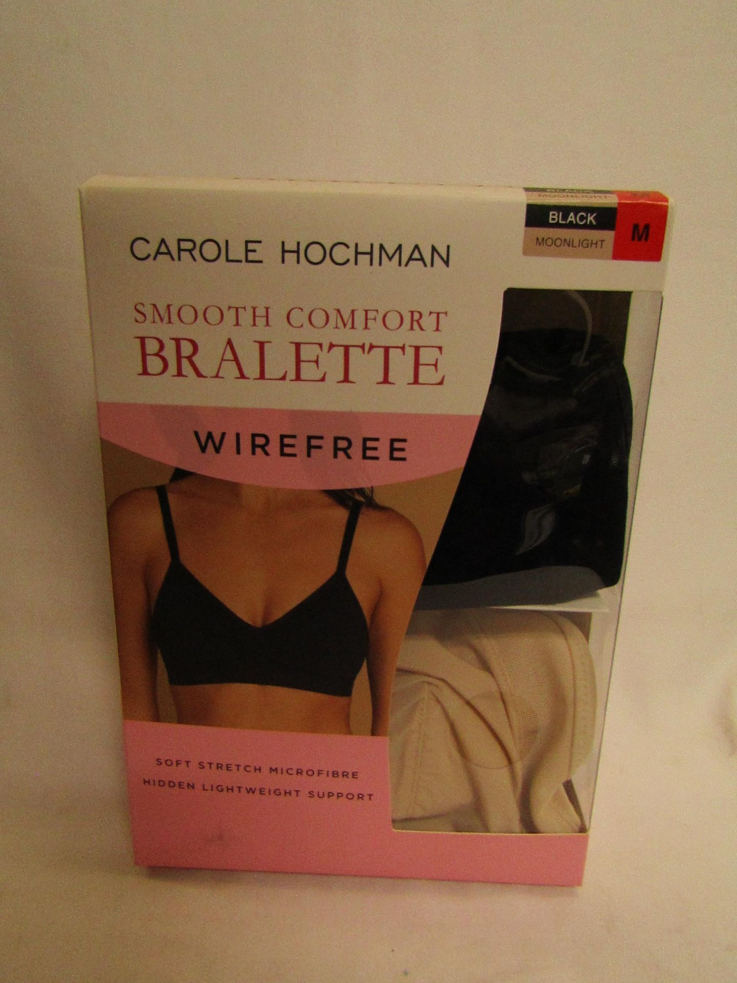 1 X PK of 2 Carole Hochman Wirefree Bralette Size M New & Boxed (Picked at Randon So Colours Will