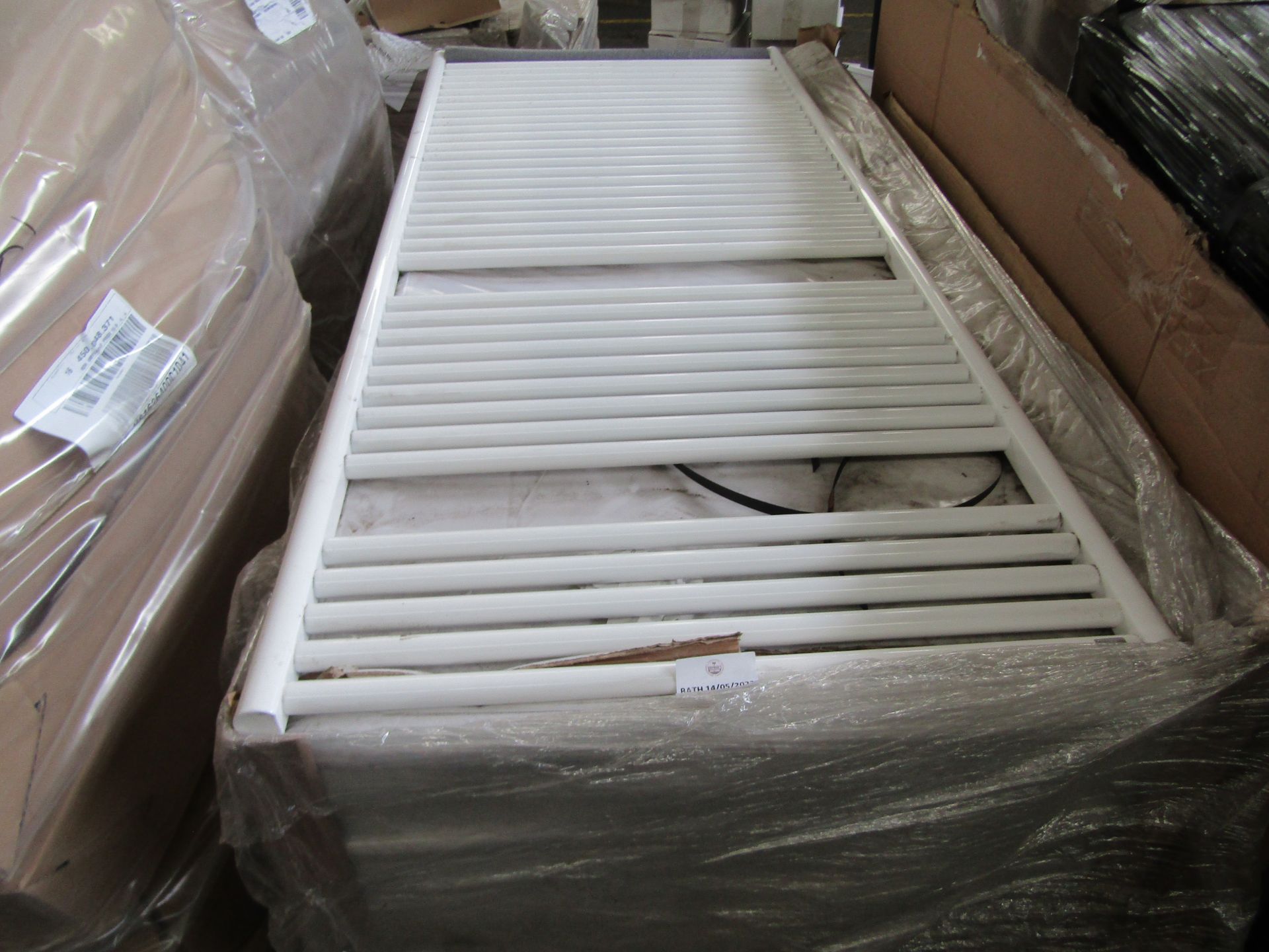 Pallet of 11x Tassino Hugo Series 2 1652x750mm White towel radiators, RRP Circa ?300 each, New and