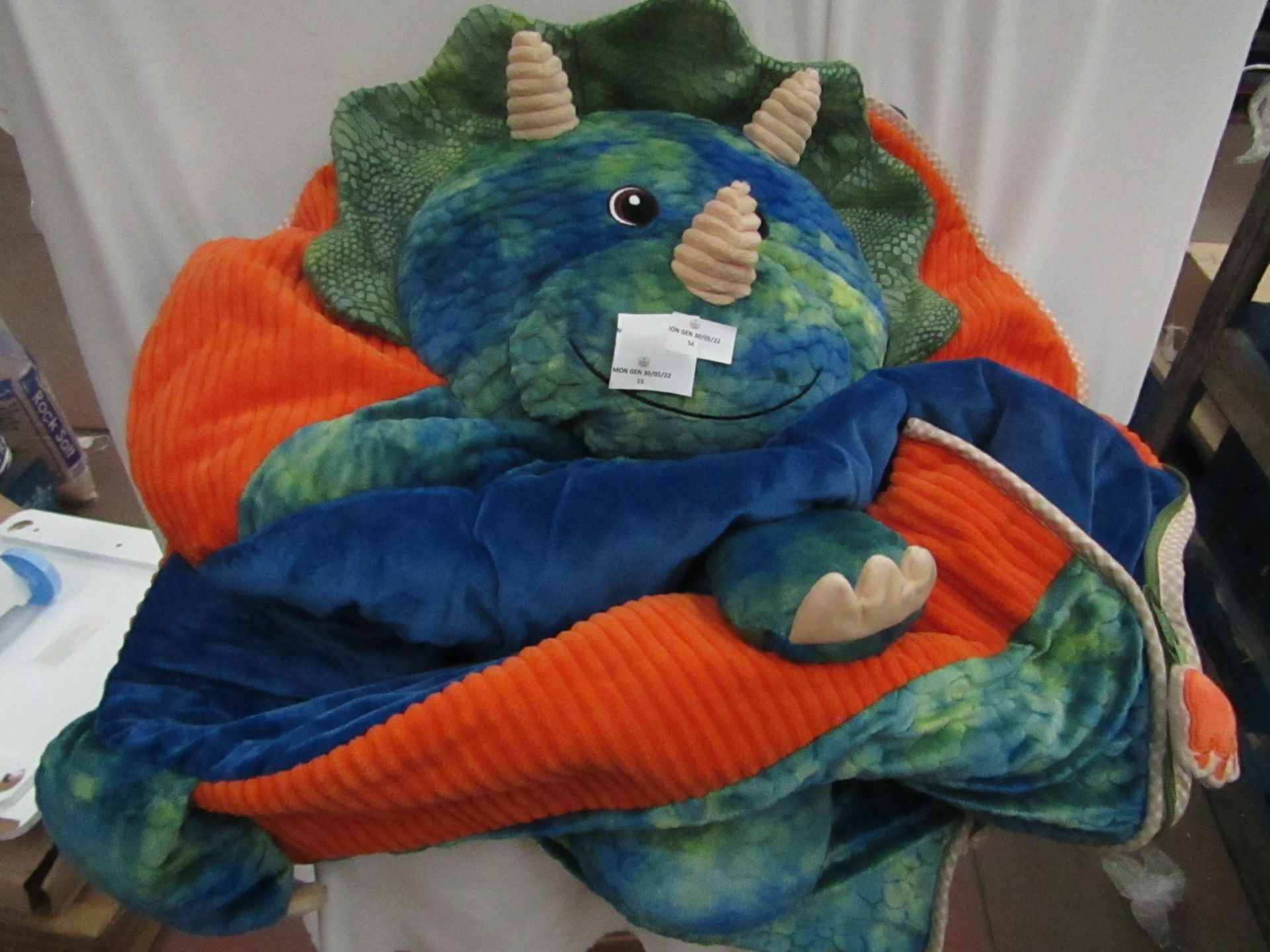 Hug-Fun - Triceratops Style Sleeping Bag - No Packaging, Still Very Usable.