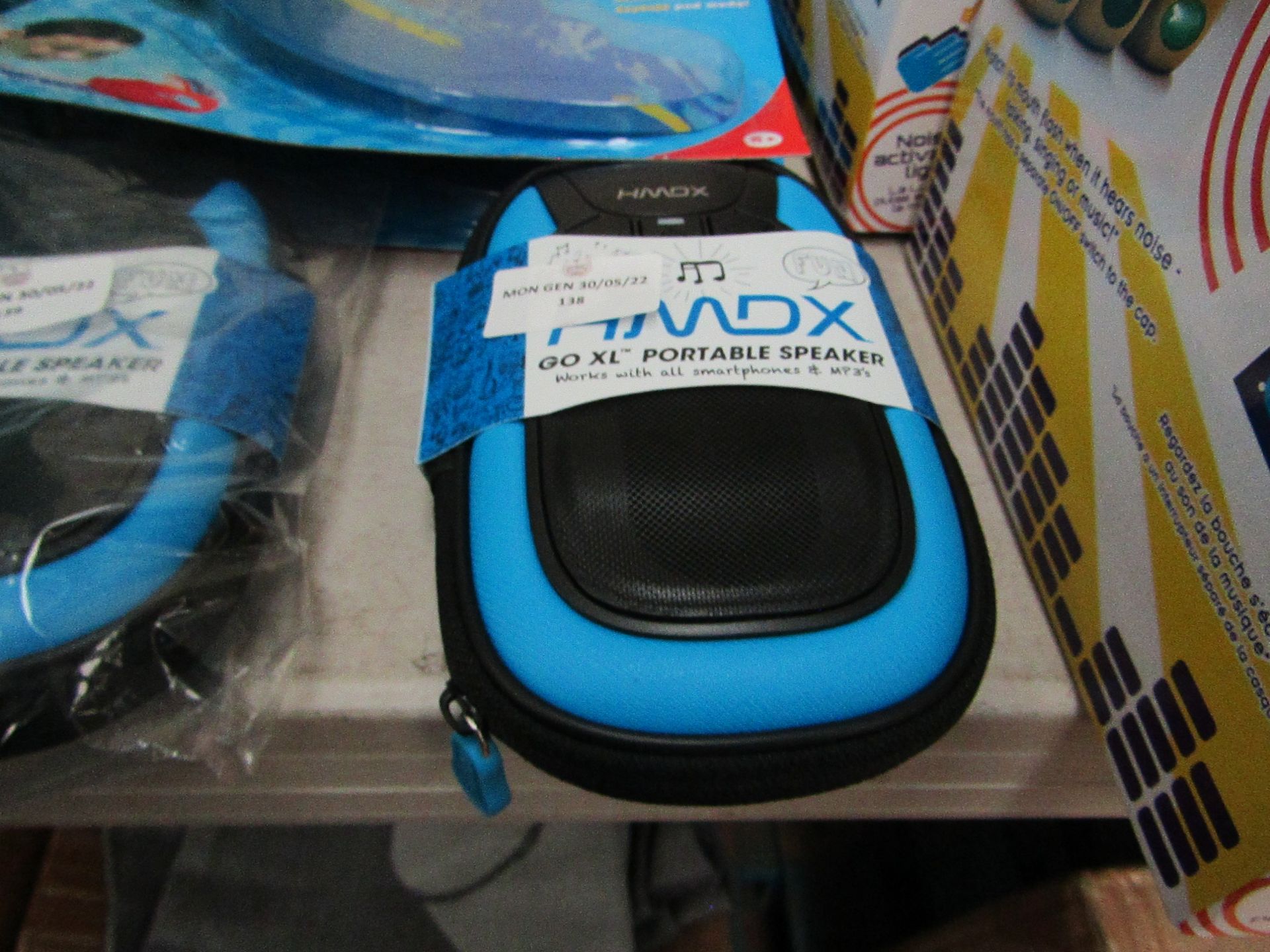 HMDX - GO XL Portable Speaker & Phone Cases - Unused.