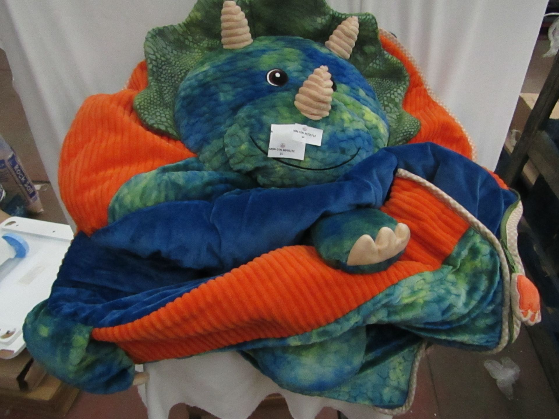 Hug-Fun - Triceratops Style Sleeping Bag - No Packaging, Still Very Usable.