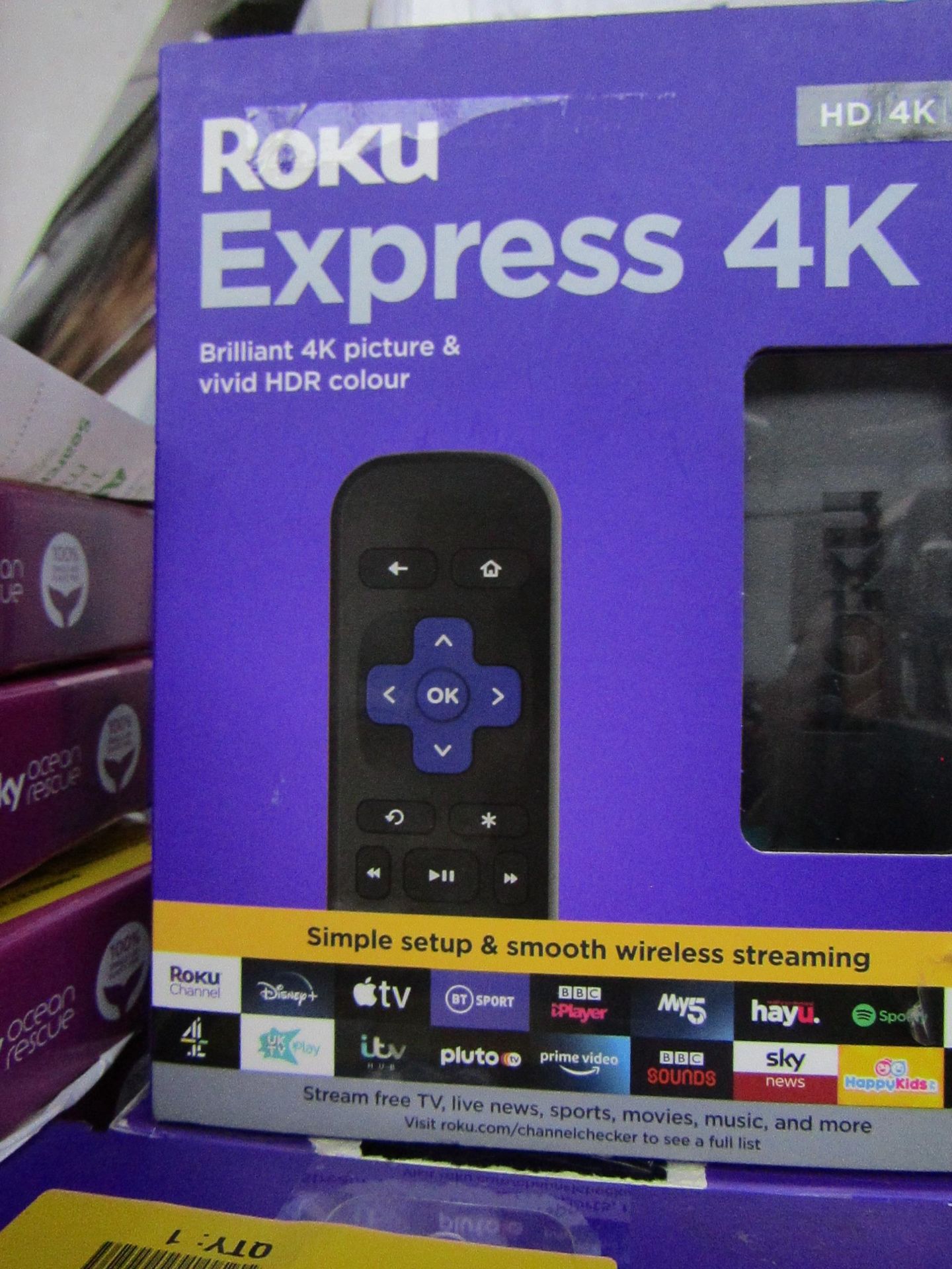 | 1X | ROKU EXPRESS 4K MEDIA STICK FOR WIRELESS STREAMING BOXED AND UNCHECKED RETURN | LOAD REF