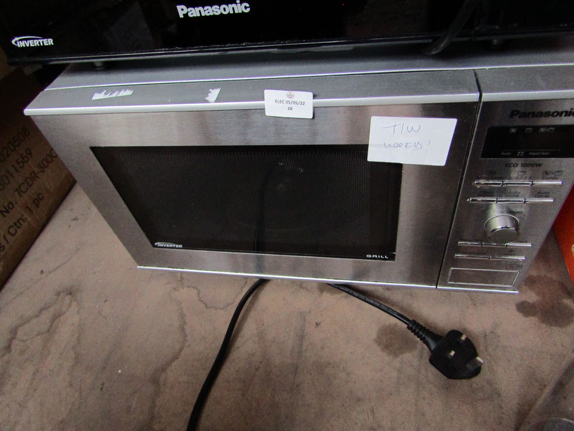 Panasonic NN-GD37HS Inverter micro wave grill, tested working on Microwave full power setting,