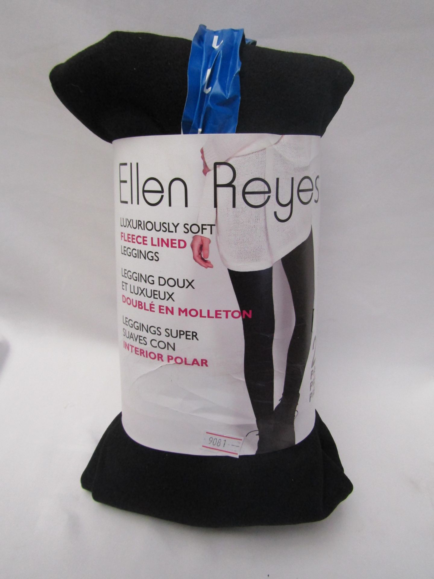 1 X PK of 2 Ellen Reyes Fleece Lined Leggings Black Size L new & Packaged