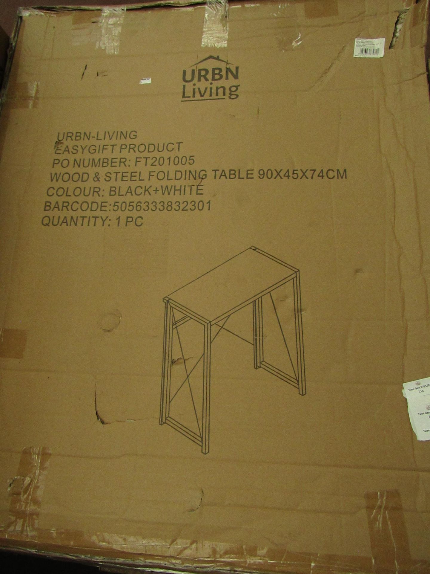 Wood and steel folding table unchecked but the vendor has informed us that the parts should be