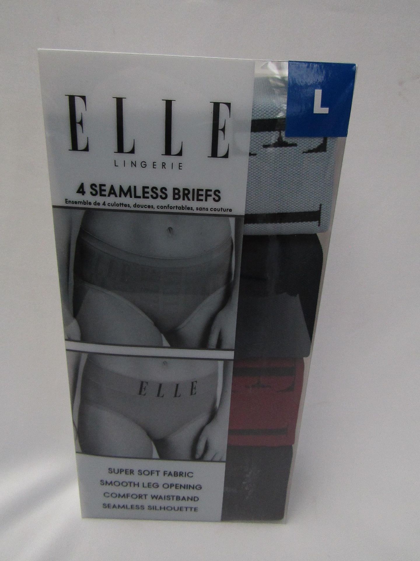 1 X PK of 4 Elle Seamless Briefs Size L Various Colours New & Boxed