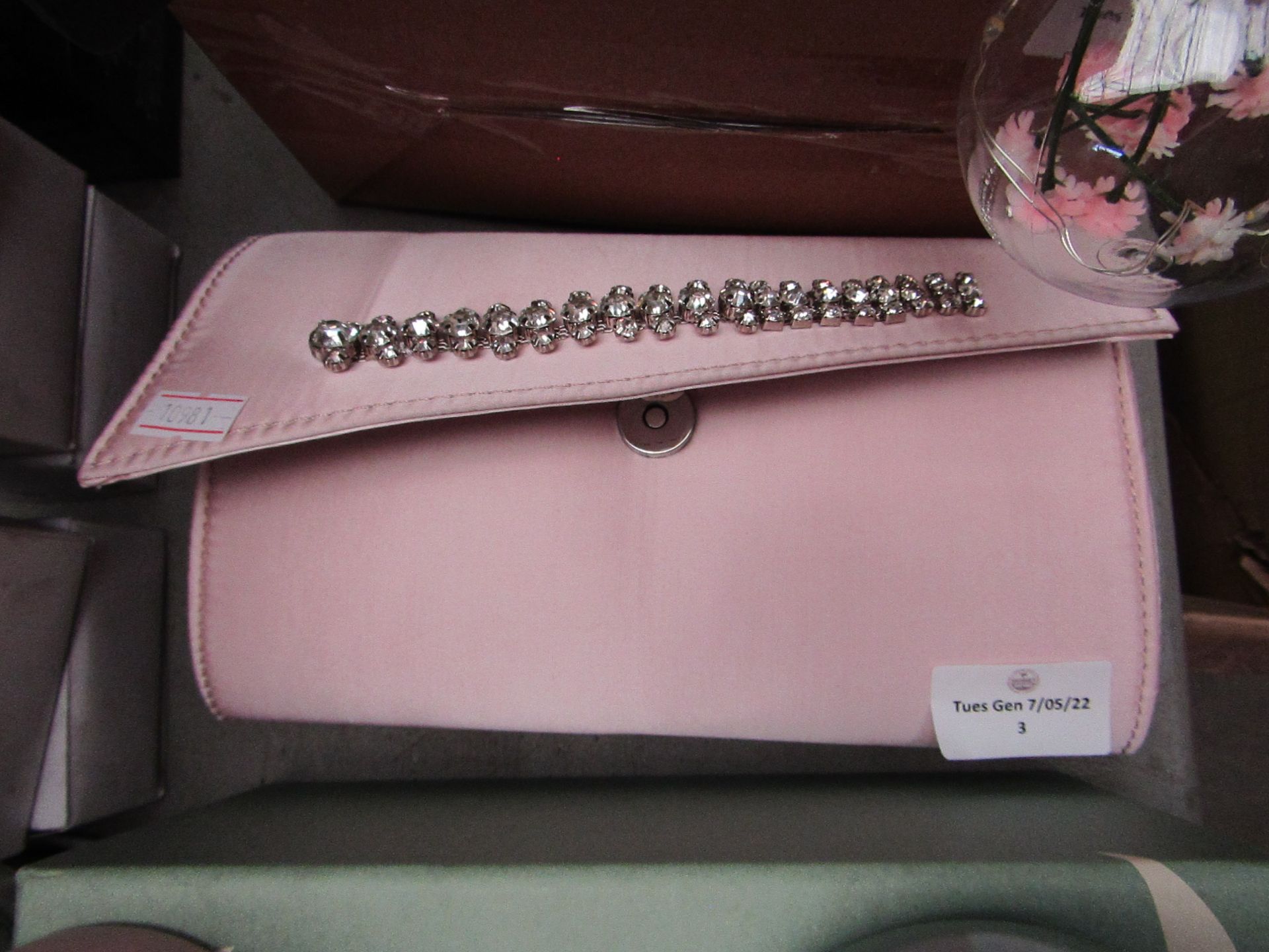 Small Pink Handbag With Diamanti Design On Front New With Tags