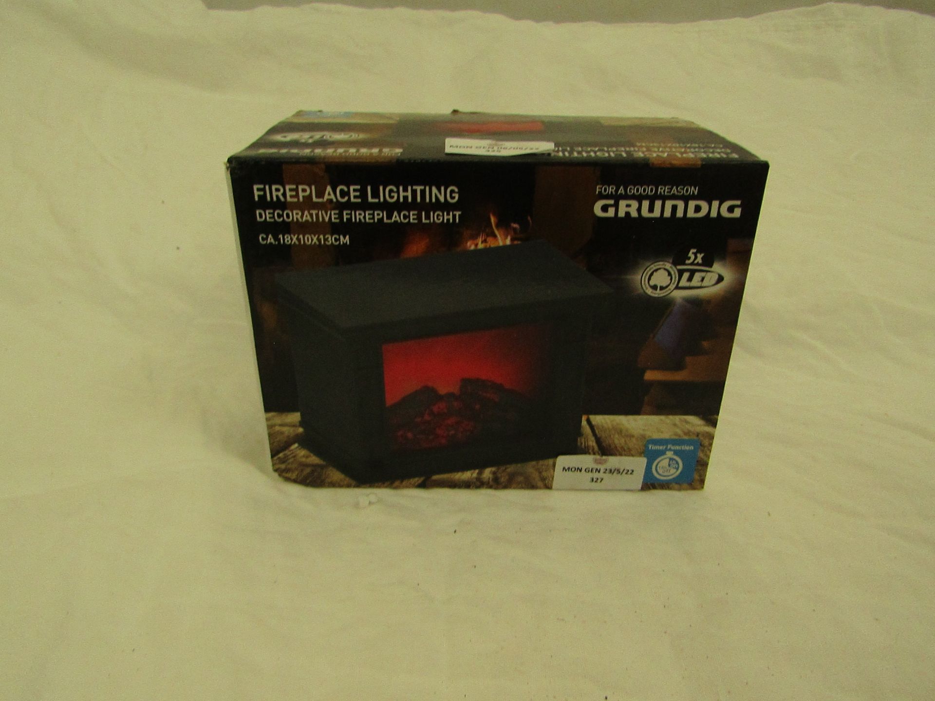 Grundig - Battery Operated Fireplace Lighting ( 18x10x13cm ) - Unchecked & Boxed.