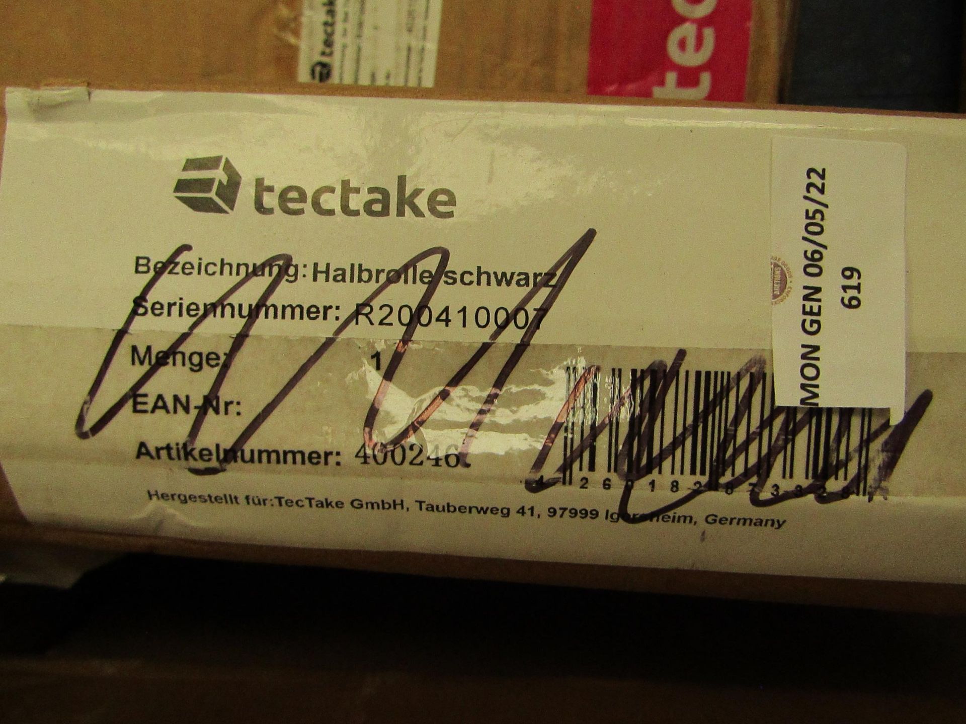 Tectake - Bolster Half Roll Black - Boxed. RRP £29.99