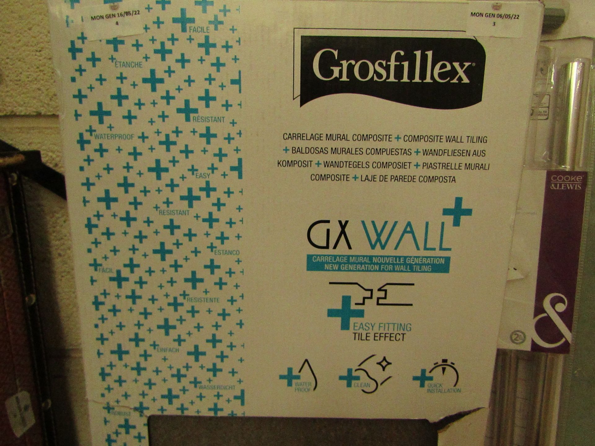 Grosfillex - GXWall Carrelage Mural Composite Wall Tiling ( Pack of 11x ) - Unchecked & Boxed.