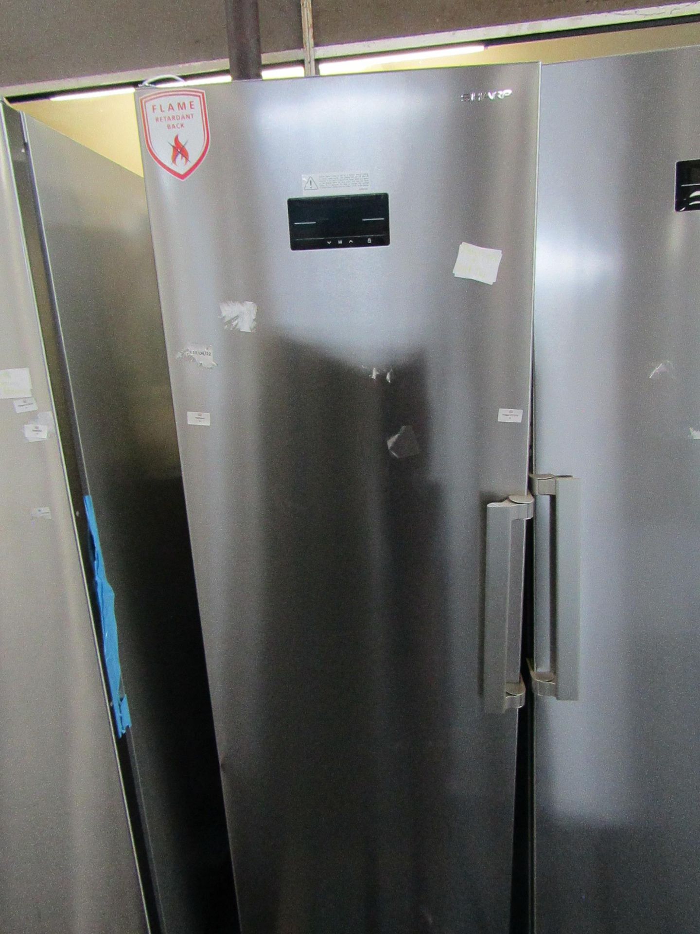 Sharp - Tall Stainless Steel Freestanding Freezer - Tested Working.