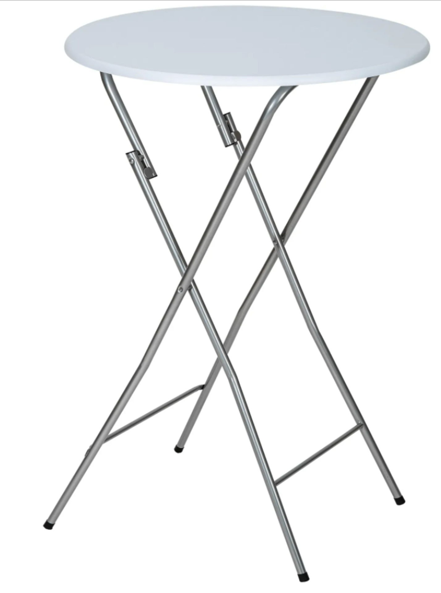 Tectake Bar Table Made Of Steel Foldable White RRP ?97.99,