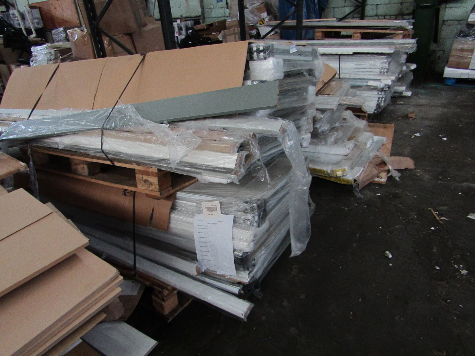 Pallet of end of line wardrobe doors. All unchecked