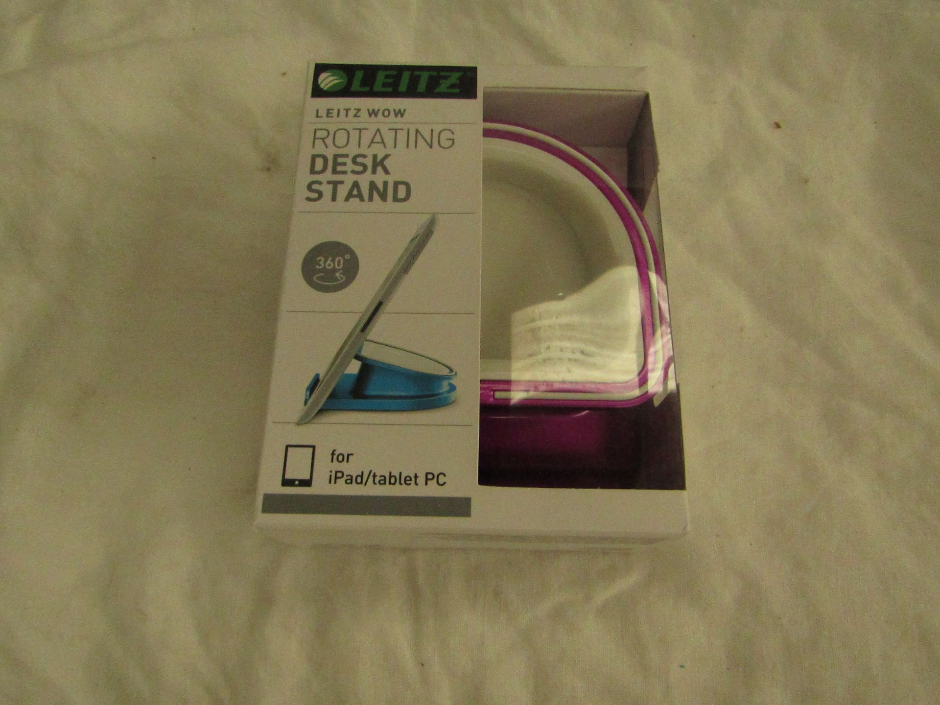 Leitz - Rotating Desk Stand ( Purple ) - Suitable For Ipad / Tablet - New & Boxed.