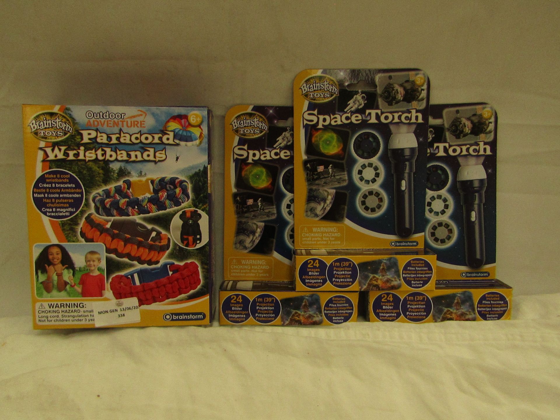 1x Brainstorm - Paracord Wristbands - Unchecked & Boxed. 3x Brainstorm - Space Torch Mini