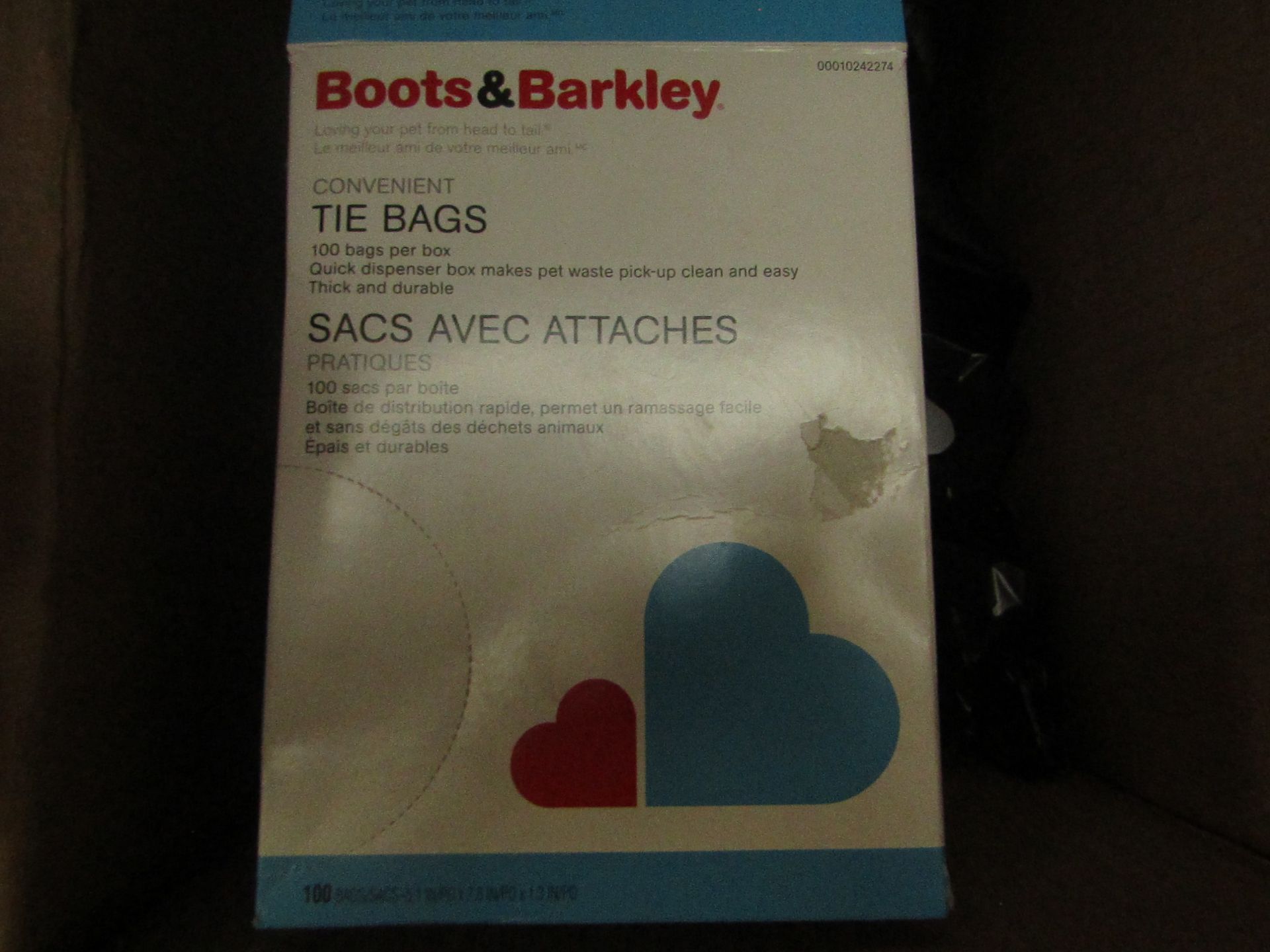 10x Boot & Barkley - Convenient Black Tie Bags - ( 100 Bag Per Box ) - All Unused & Boxed.