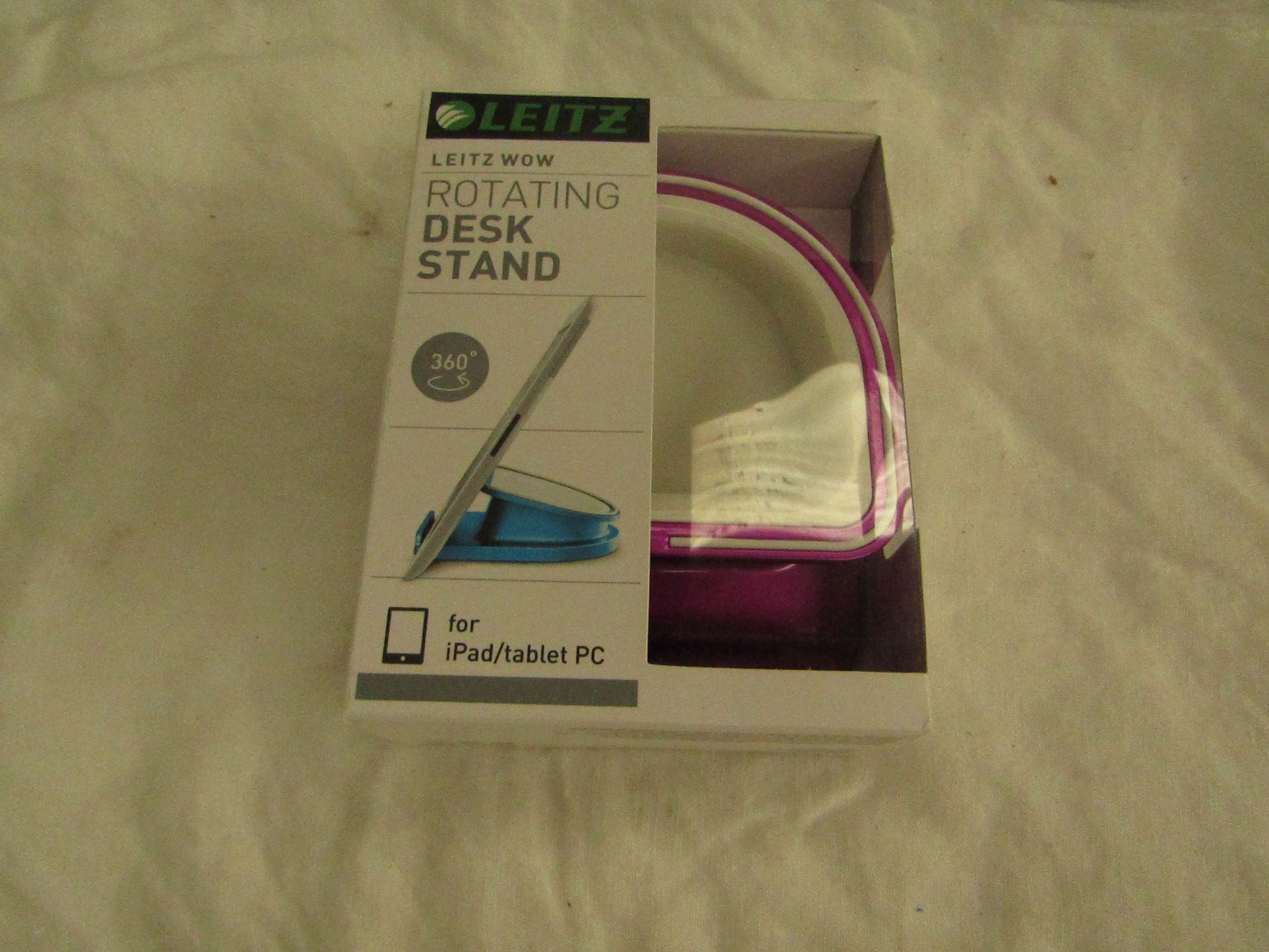 Leitz - Rotating Desk Stand ( Purple ) - Suitable For Ipad / Tablet - New & Boxed.