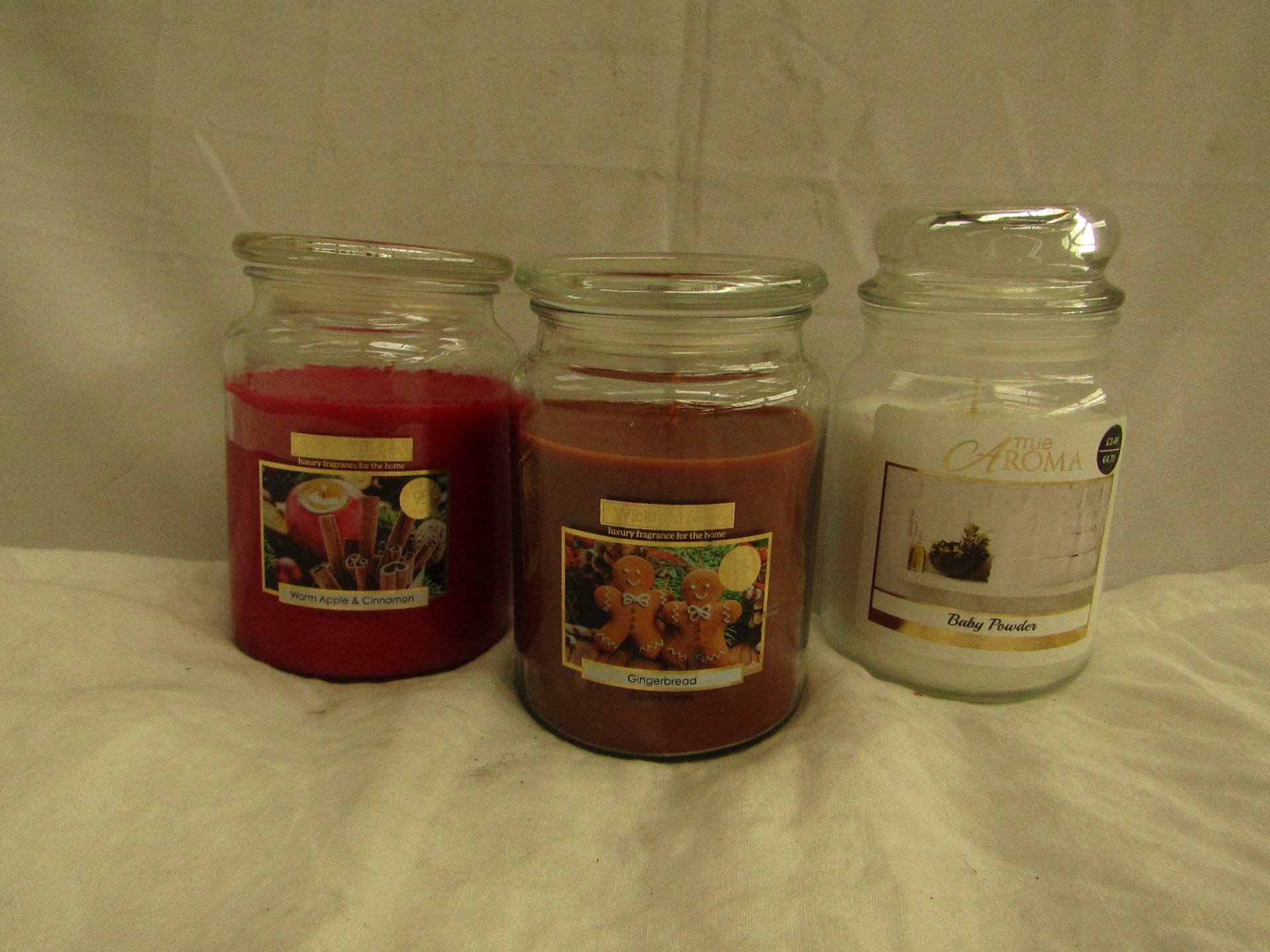 3x Various Scented Candles - Unused & Boxed.